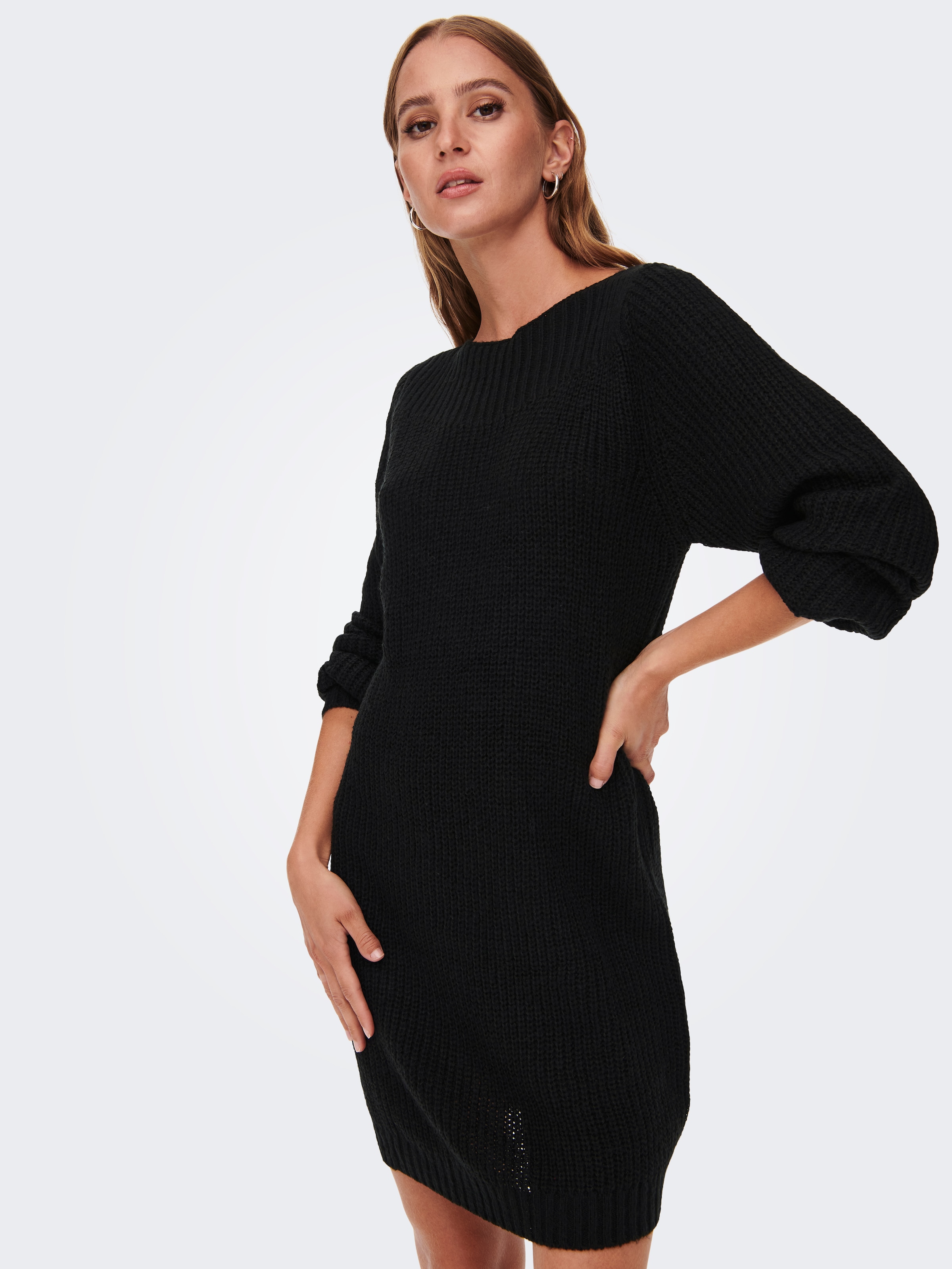 JDY Minikleid »JDYWHITNEY MEGAN L/S BOAT DRESS KNT NOOS«, Sommerkleid