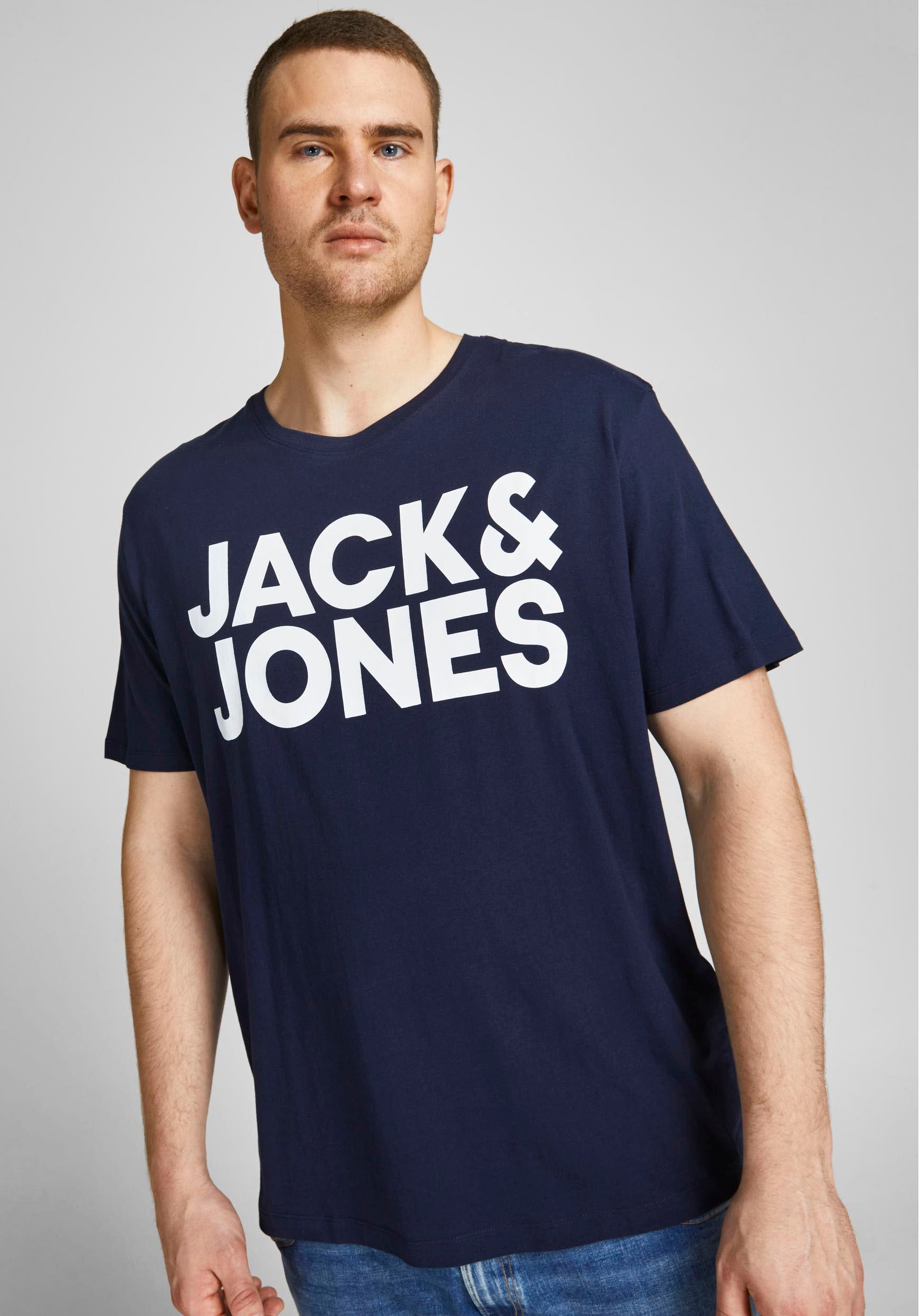 Jack & Jones PlusSize Rundhalsshirt »CORP LOGO TEE«