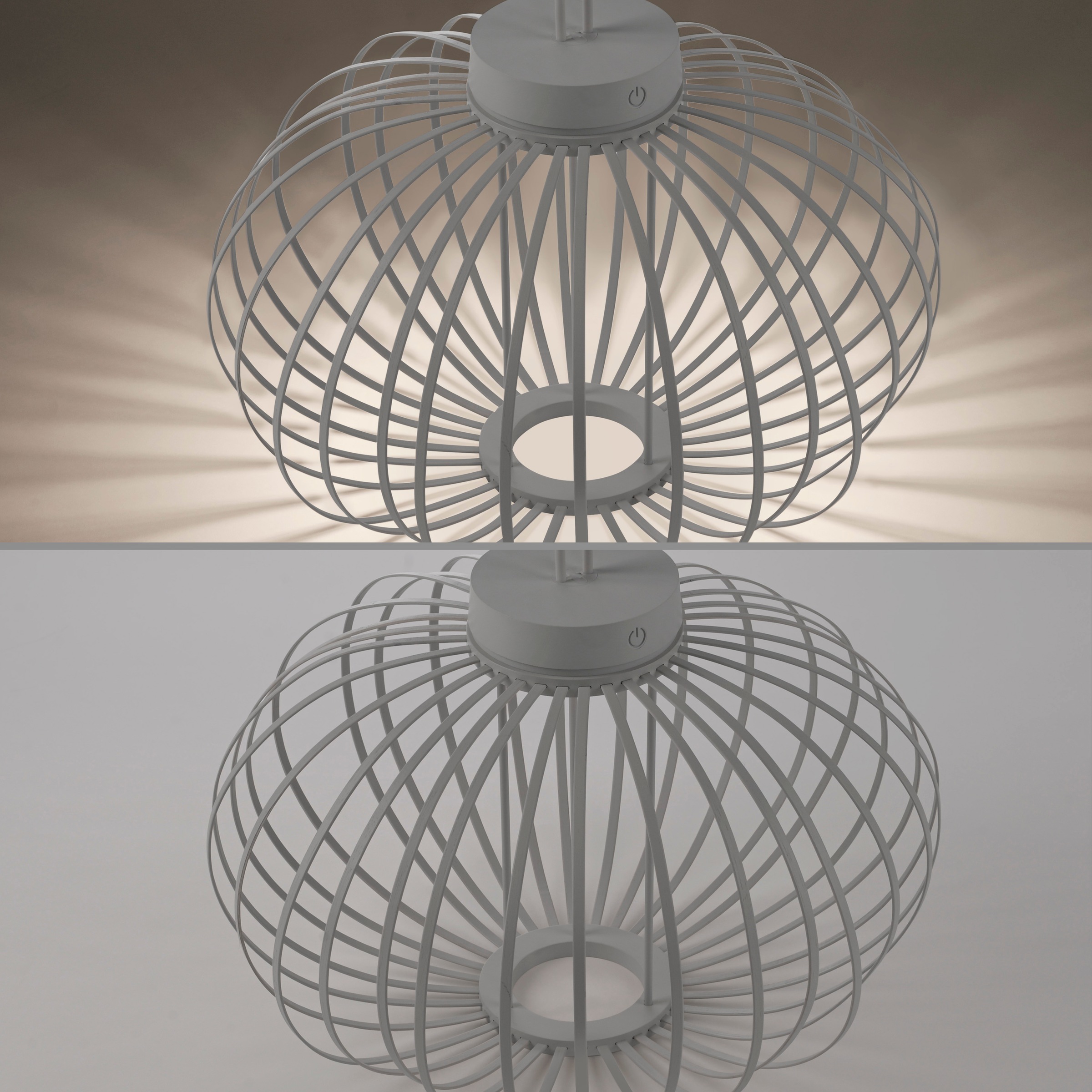 JUST LIGHT Pendelleuchte »AKUBA« LED-Modul 1 Stk. Warmweiß Akkuleuchte