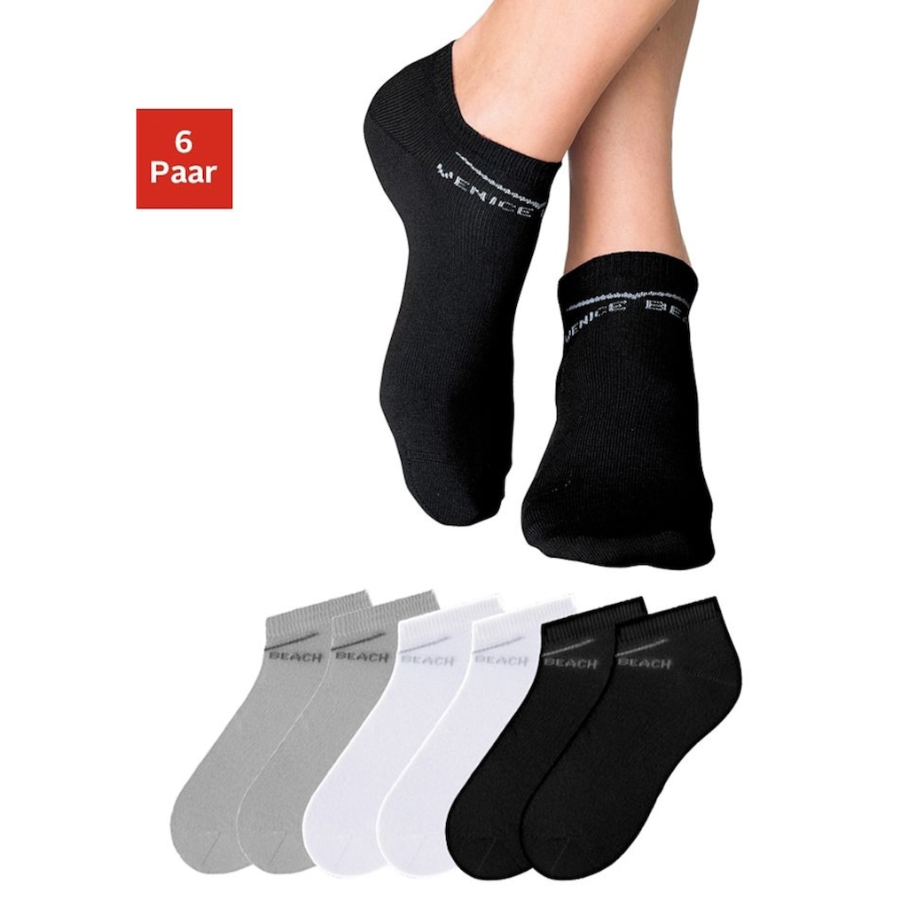 Venice Beach Sneakersocken, (Set, 6 Paar)