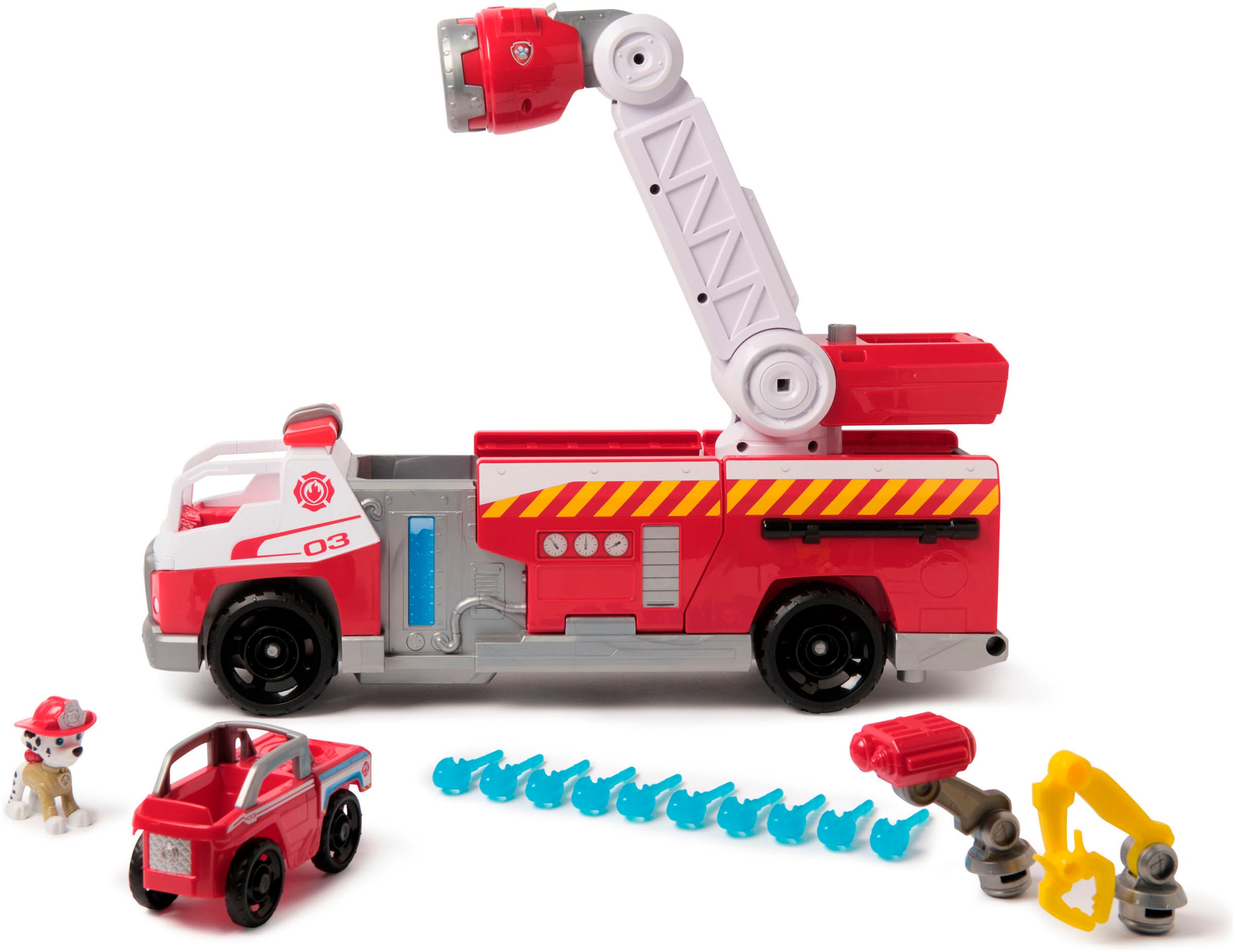Spin Master Spielzeug-Feuerwehr »PAW Patrol Fire Rescue - Marshalls Deluxe Feuerwehr-Truck«, mit Licht und Sound