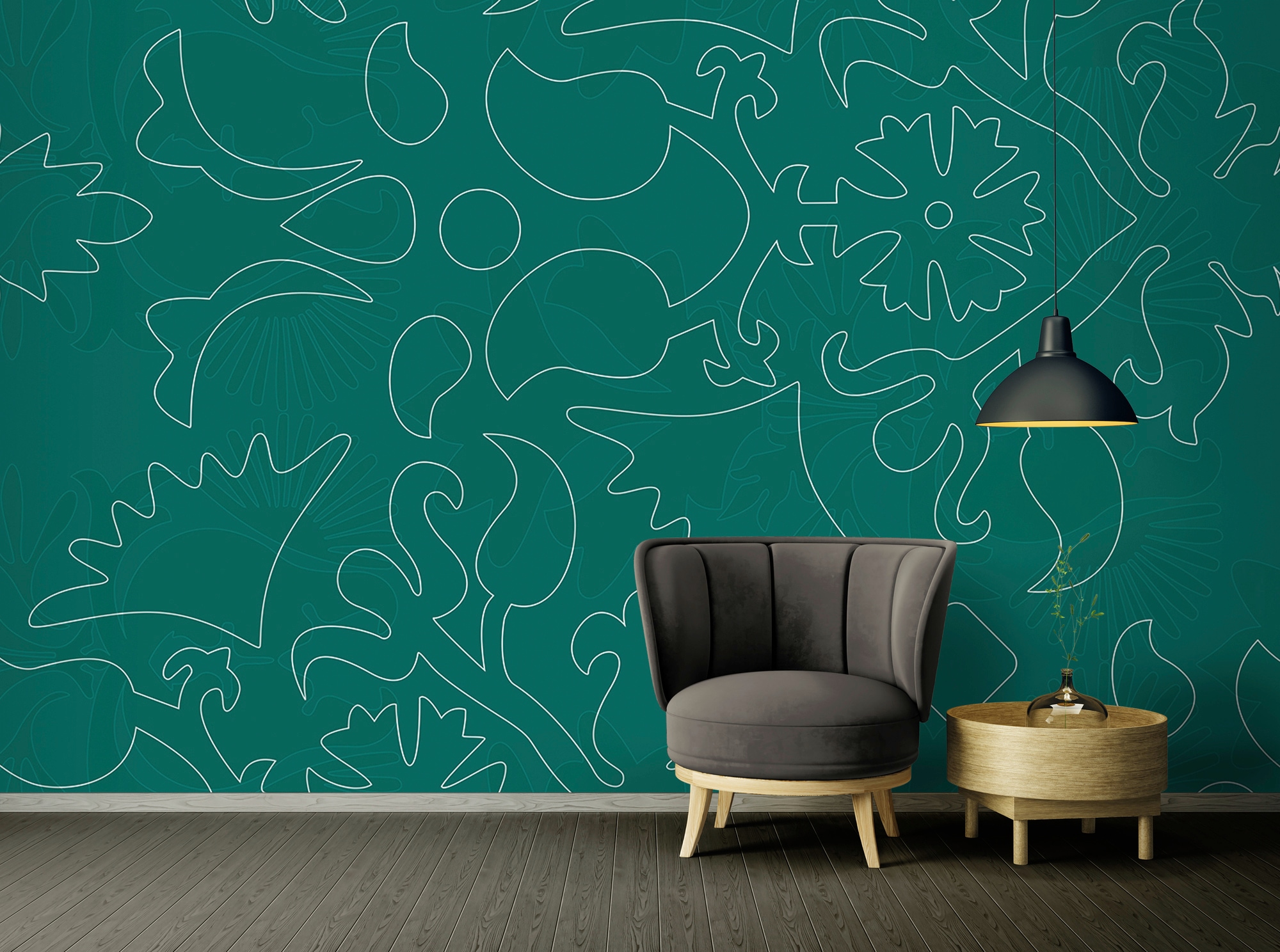 Architects Paper Fototapete »Atelier 47 Adornment 3«, floral, Abstrakt Fototapete 6,00 m x 2,70 m 200 g Vlies Premium Tapete Modern