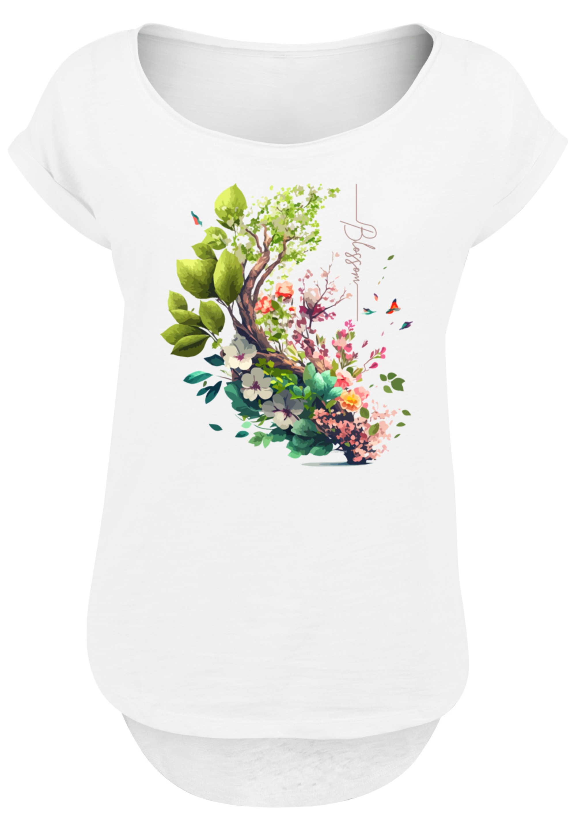 F4NT4STIC T-Shirt »Baum mit Blumen«, Print
