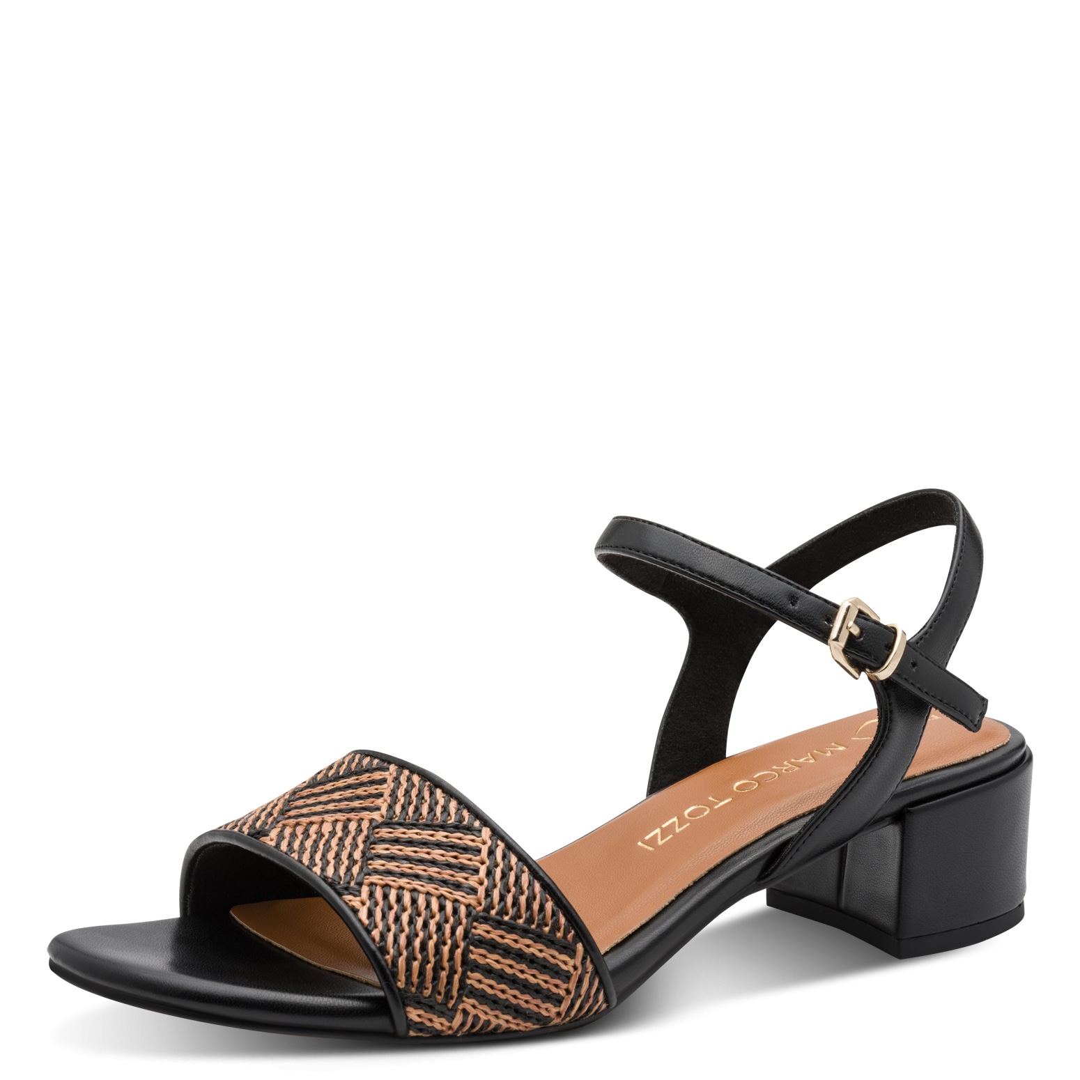 MARCO TOZZI Sandalette Blockabsatz, Sommerschuh, Riemchensandale mit verstellbarer Schnalle