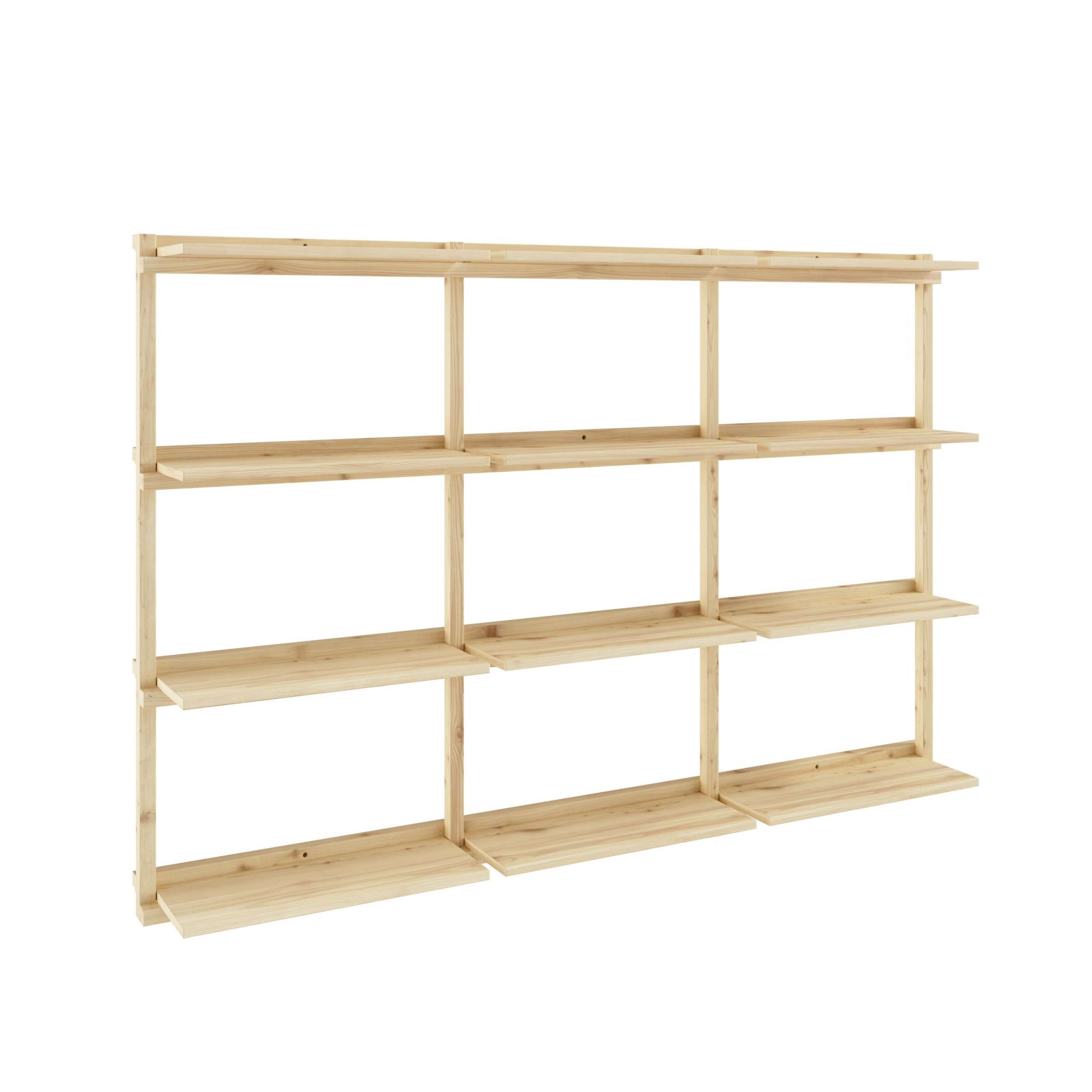 Karup Design Wandregal »Groove Shelving Big, Wandregal, Aufbewahrung, Deko, Platzsparend«, (BxTxH ca: 192x25,5x127), inkl. 12 Abnehmbare Regalböden aus FSC®-zertifiziertem Massivholz