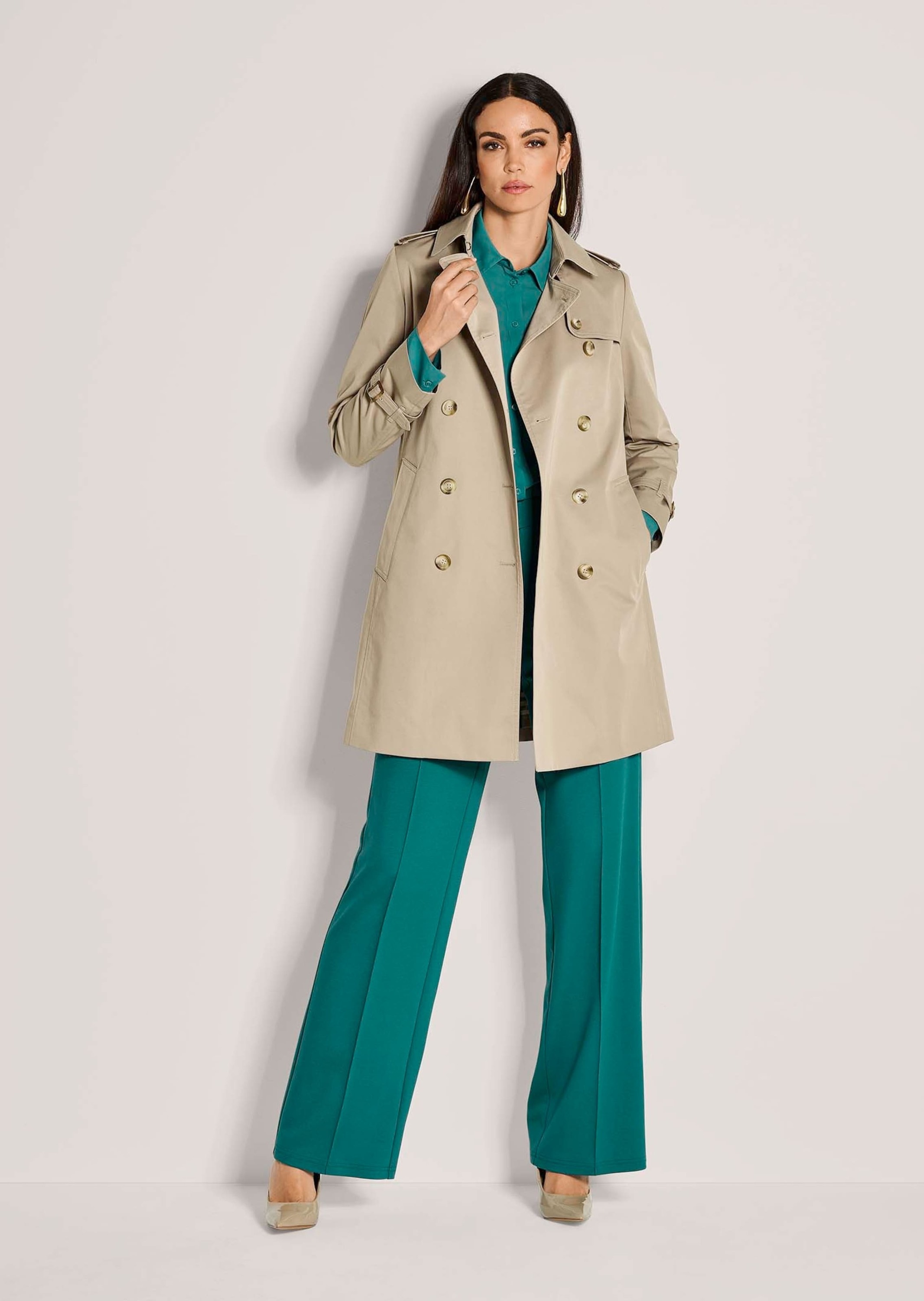 MADELEINE Trenchcoat "Kurzmantel Langarm Trenchcoat mit Bindegürtel" günstig online kaufen