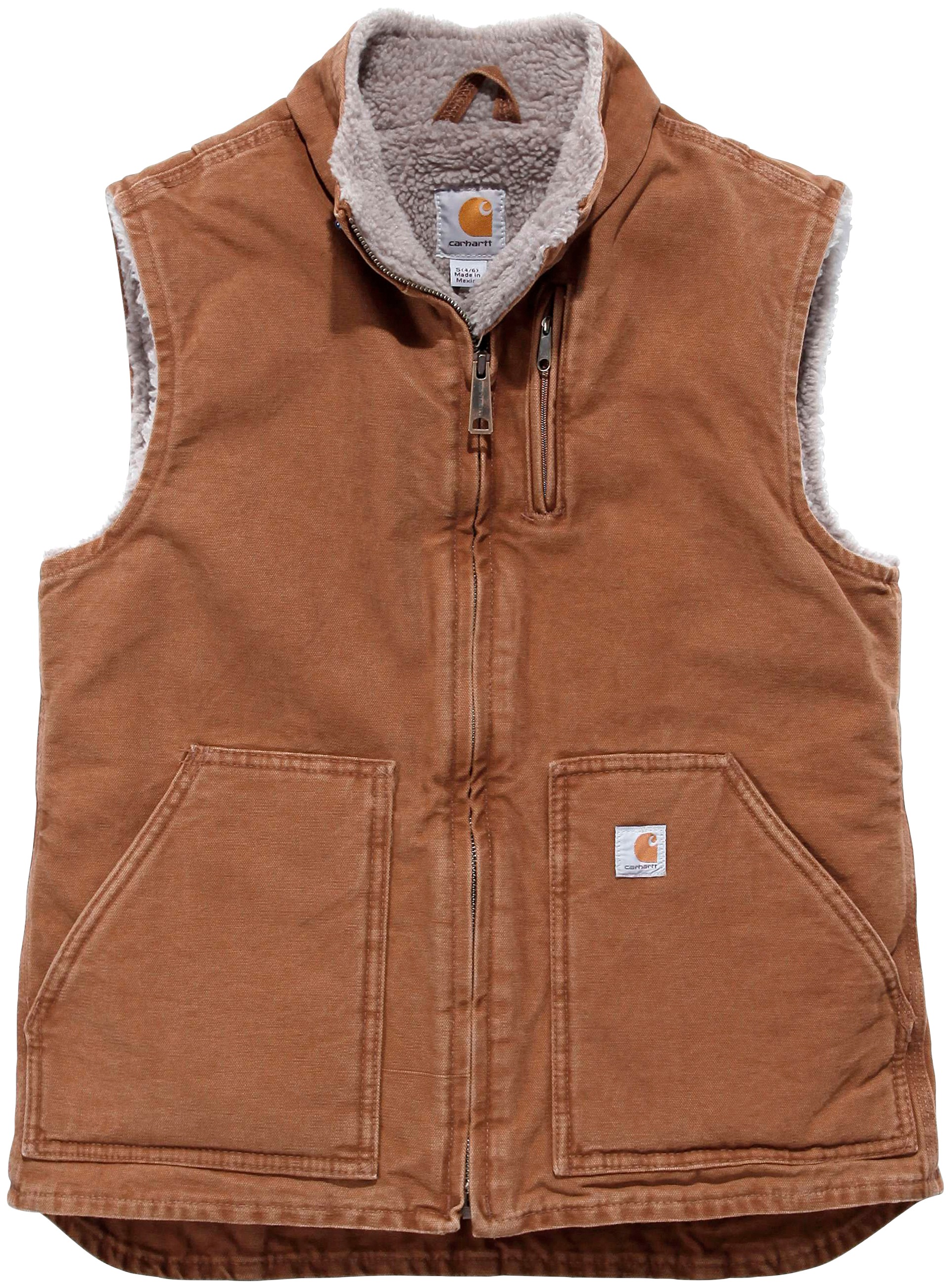 carhartt sherpa mock neck vest