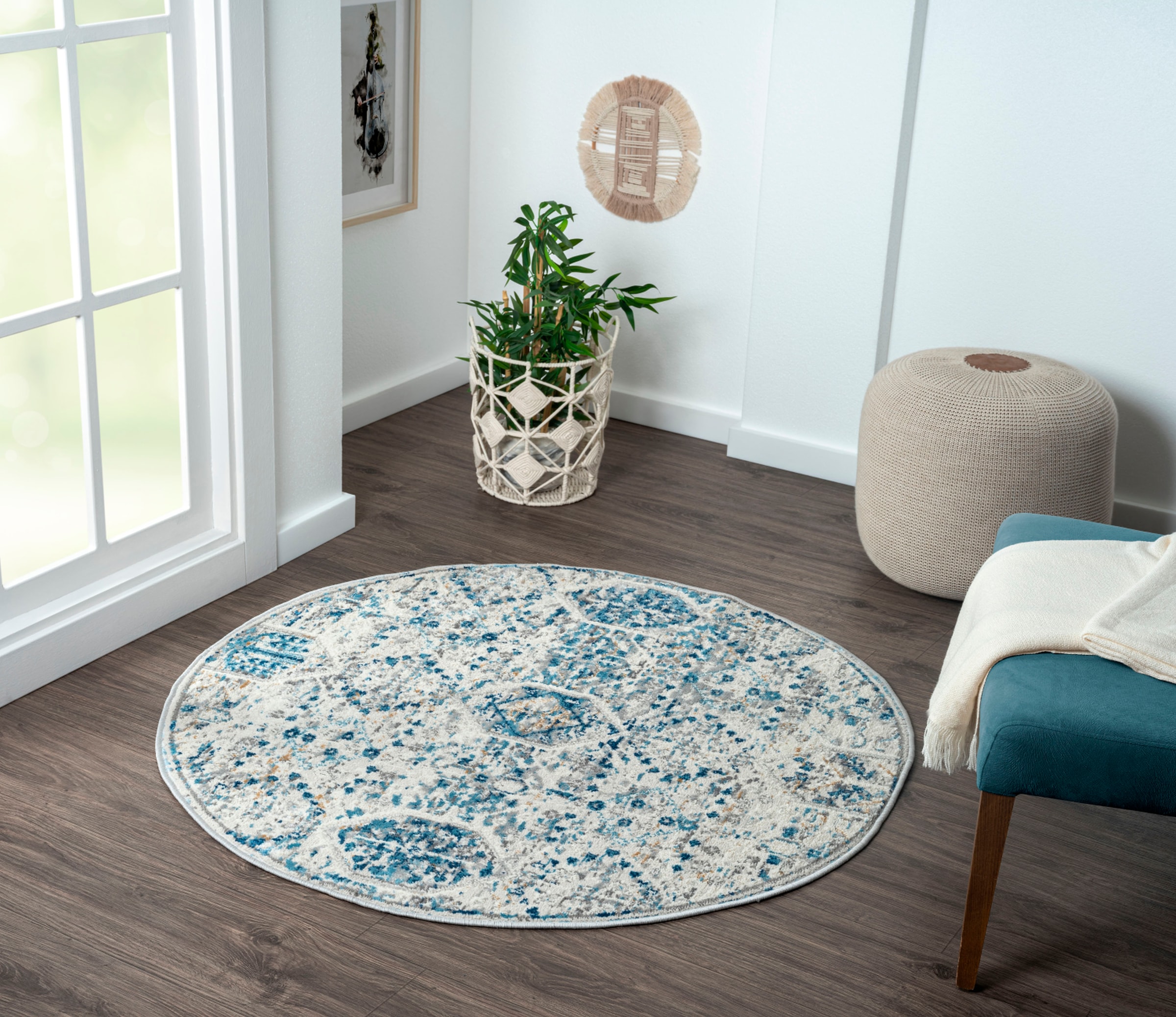 Myflair Möbel & Accessoires Teppich "My Heriz 2" rund 8 mm Höhe Kurzflor, k günstig online kaufen