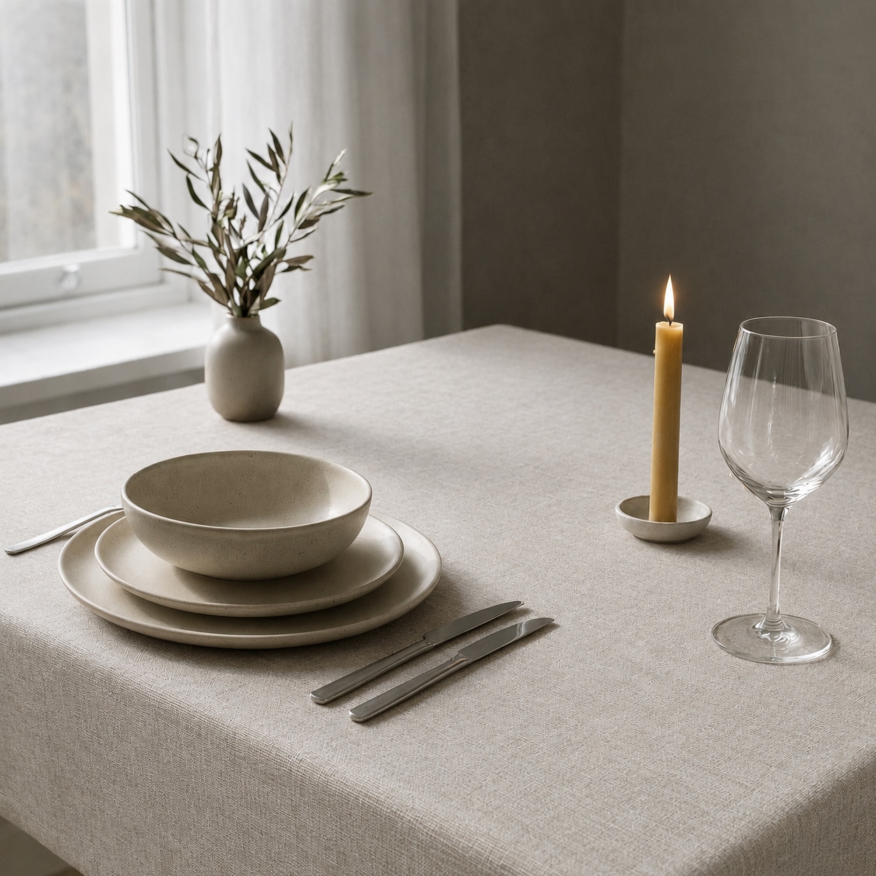 OTTO home Tischdecke "Meellon eckig und rund" unifarben, verschiedene Größen, Esszimmer, Wohnzimmer, Dekoration