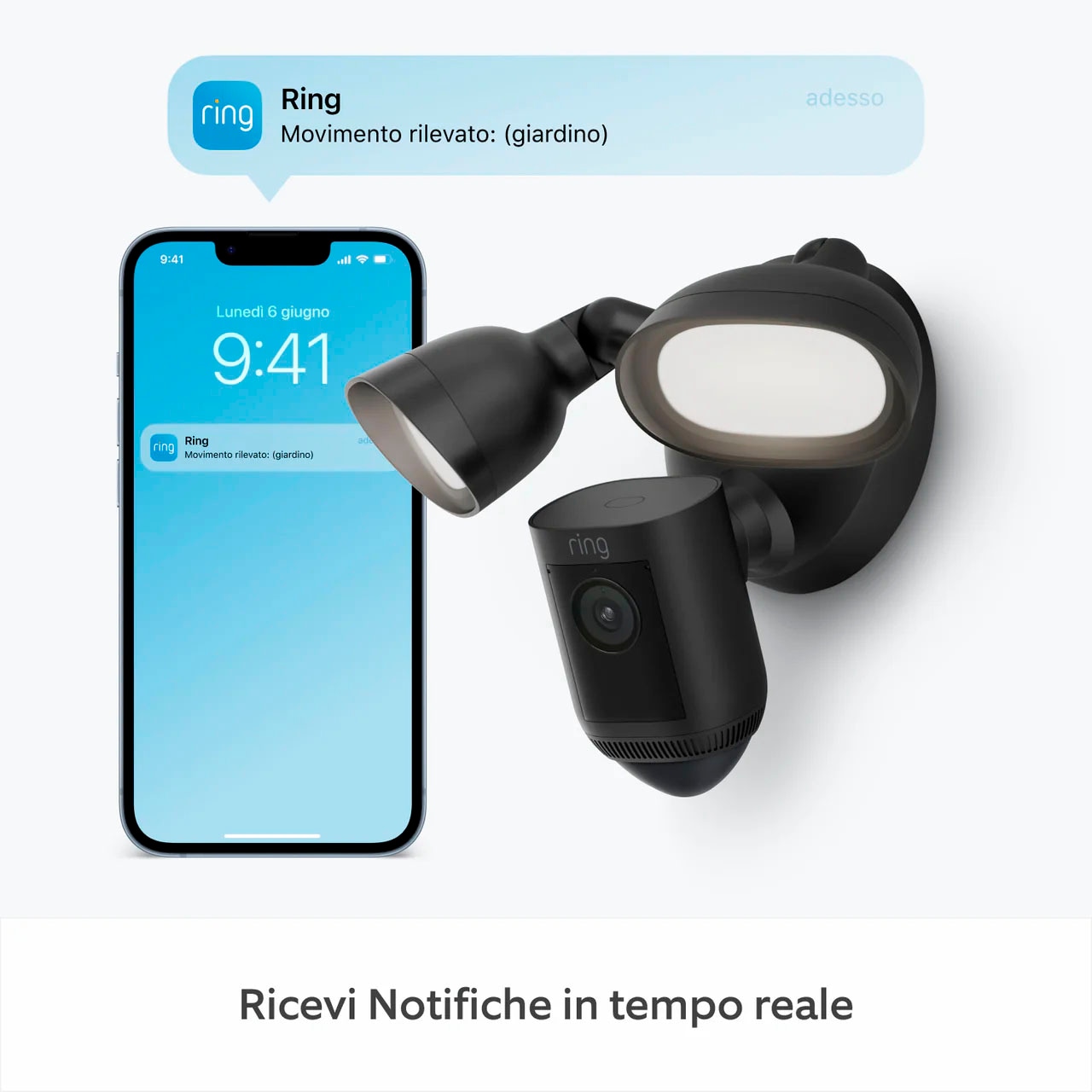 Ring Überwachungskamera »Floodlight Cam Wired Pro«, Außenbereich