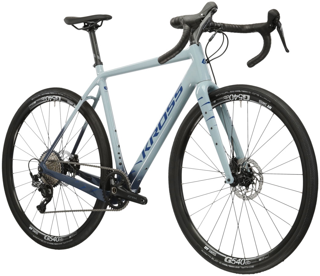 Kross Gravelbike »KROSS Gravelbike Esker 7.0 28" blau 11 Gänge«, 11 Gang, Shimano, GRX RX812 Schaltwerk, Kettenschaltung