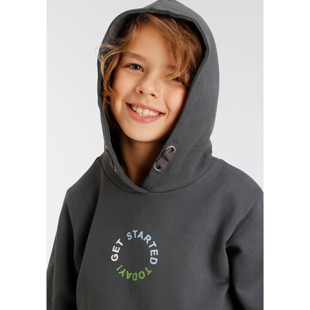 KIDSWORLD Kapuzensweatshirt »GET STARTED TODAY!«