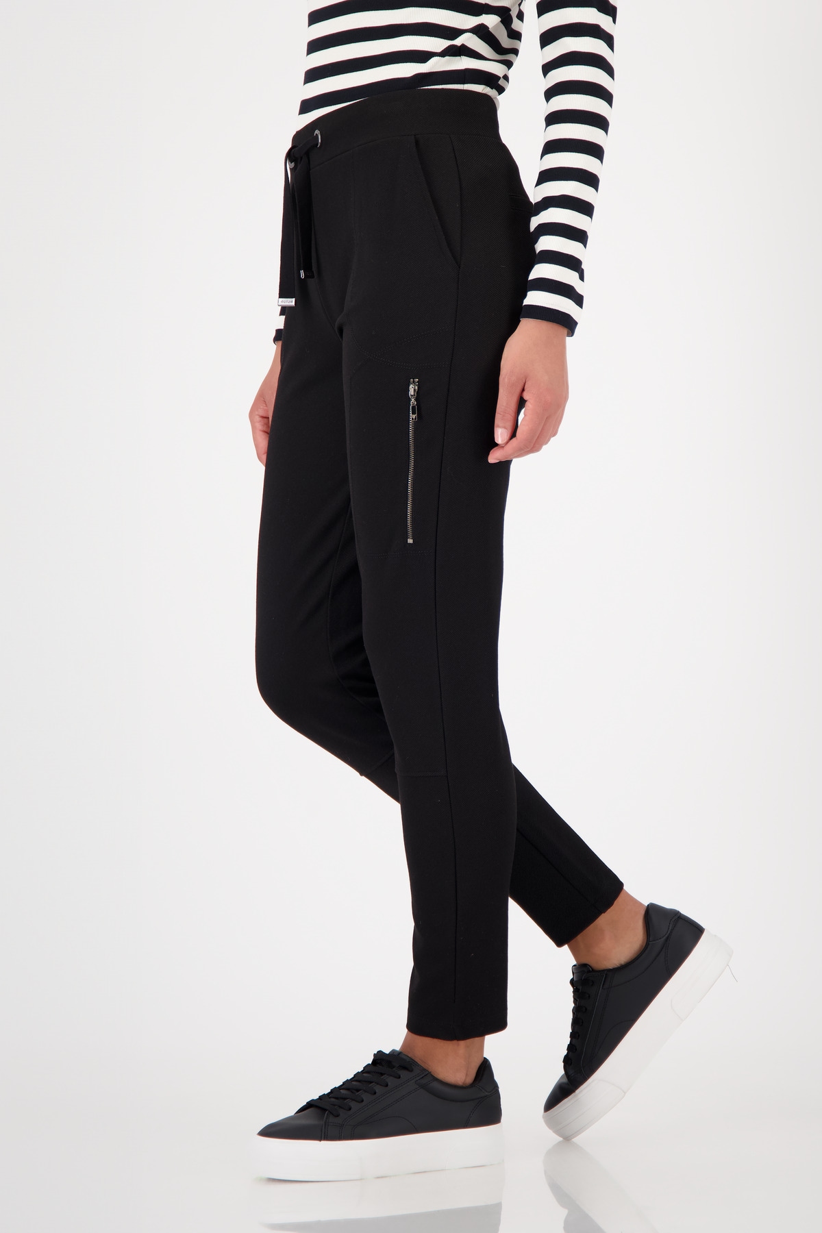 Monari Jogger Pants »Hose Basic Rippe«, Mit schmaler Beinform