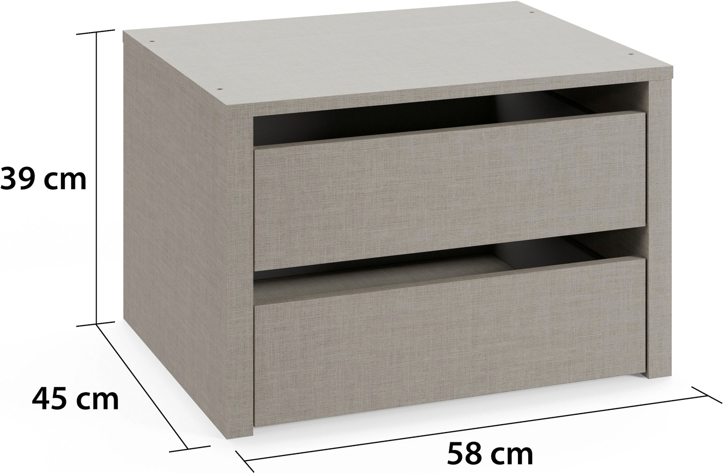 rauch Schubladeneinsatz »Zubehör für Rauch-Schwebetürenschränke BLUE«, Breite 58 cm, Tiefe 45 cm, mit 2 Schubladen