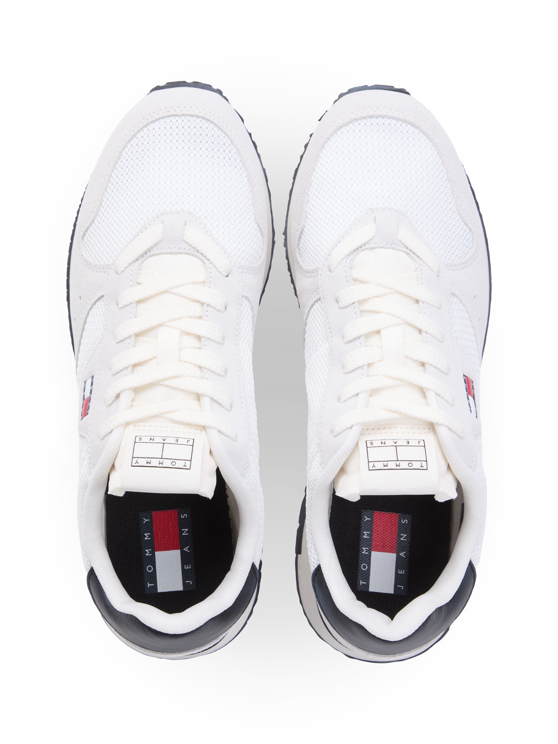 Tommy Jeans Sneaker »TJM EVA RUNNER LEATHER«  Freizeitschuh, Halbschuh, Schnürschuh mit seitlicher Logoflagge