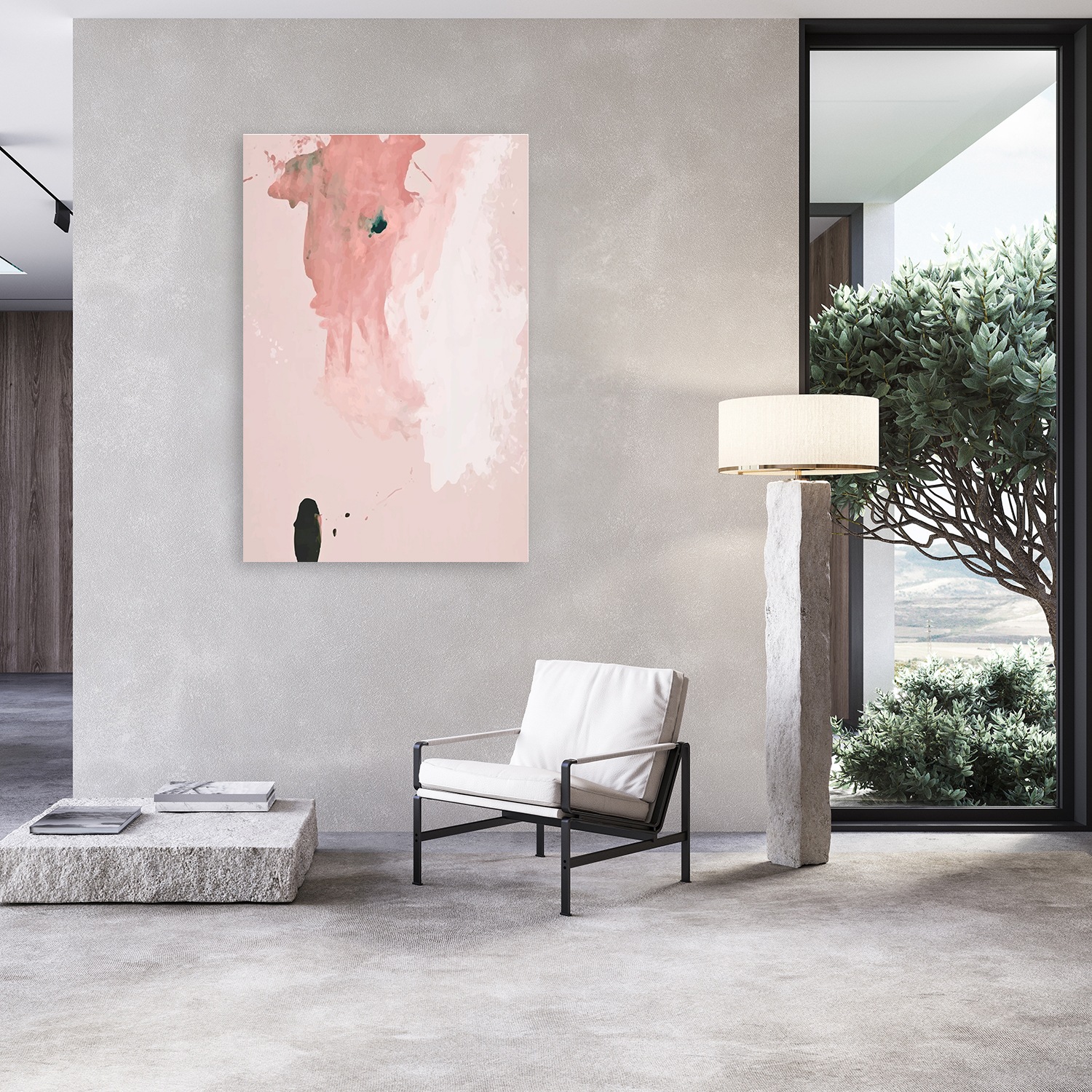 queence Acrylglasbild "Abstrakte Deko in Rosa" Abstrakt  Abstrakte  Formen günstig online kaufen