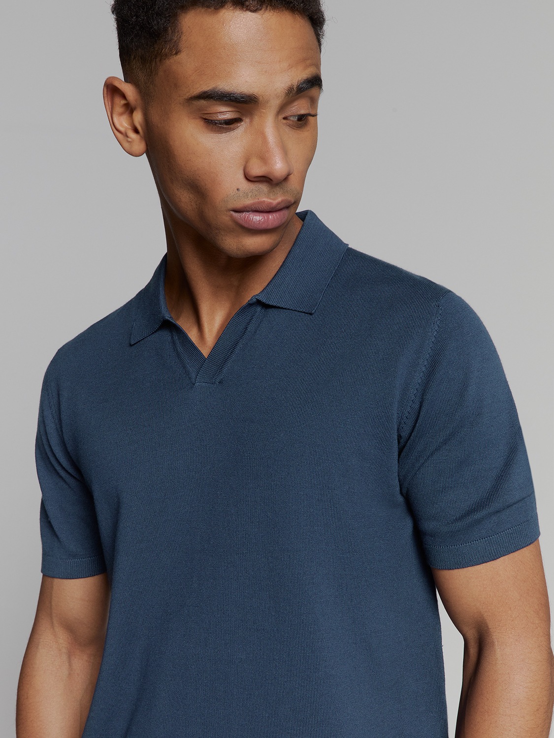NO EXCESS T-Shirt »No Excess Poloshirt mit kurzen Ärmeln«