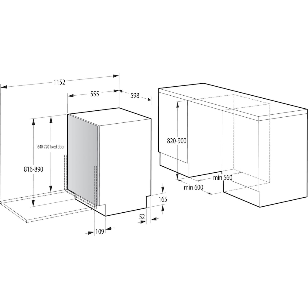 GORENJE vollintegrierbarer Geschirrspüler, GV673C60, 16 Maßgedecke