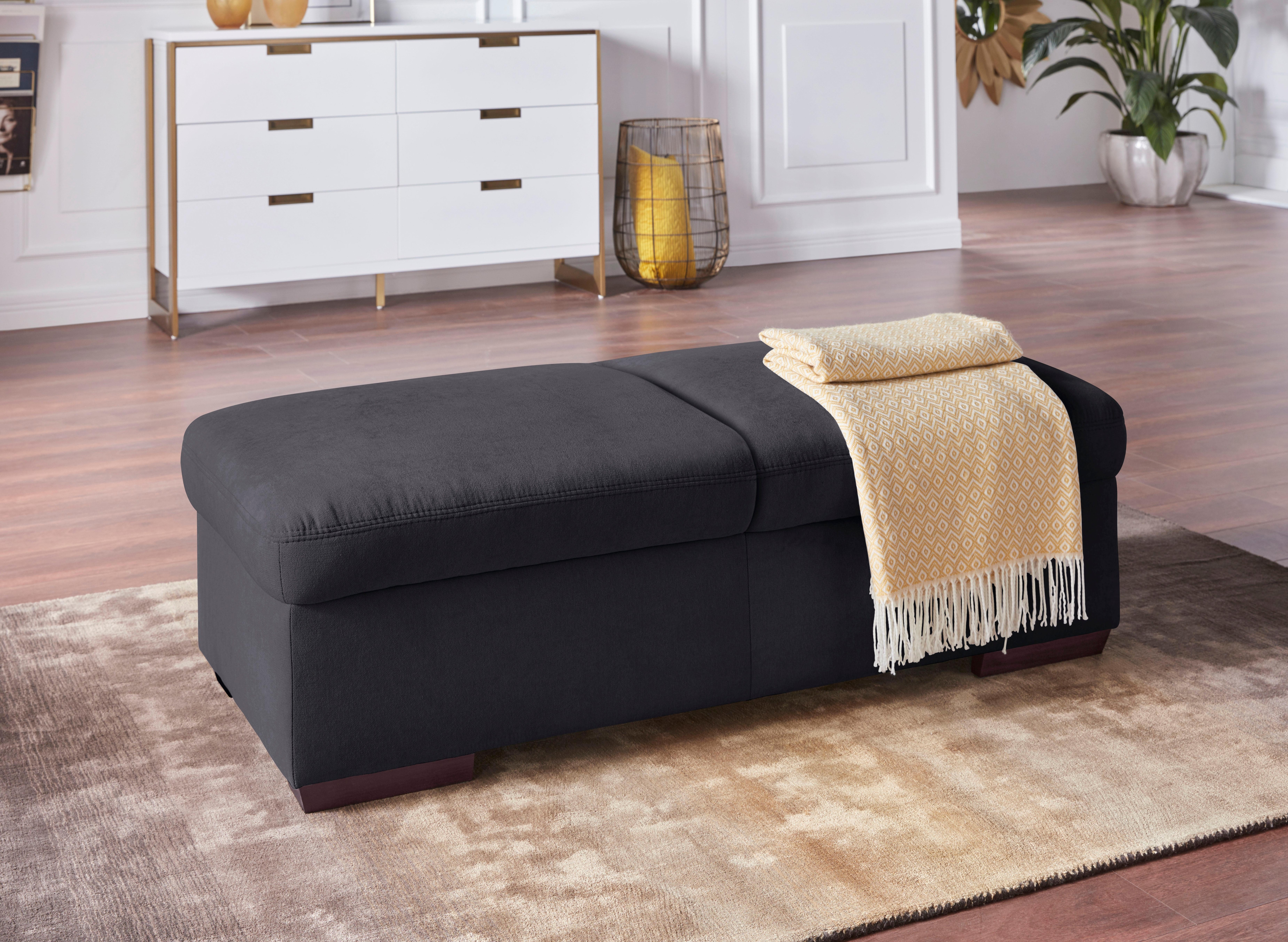 exxpo - sofa fashion Hocker "Salerno, Bankhocker mit tollem Sitzkomfort" zeitlos und elegant