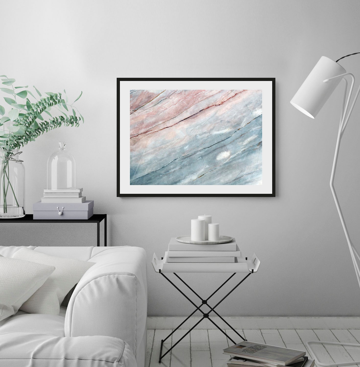 queence Bild "Jenni" Abstrakt Gemälde Kunst Marmor 1 Stk. tlg. HD Premium Poster-Druck inkl. Holzrahmen