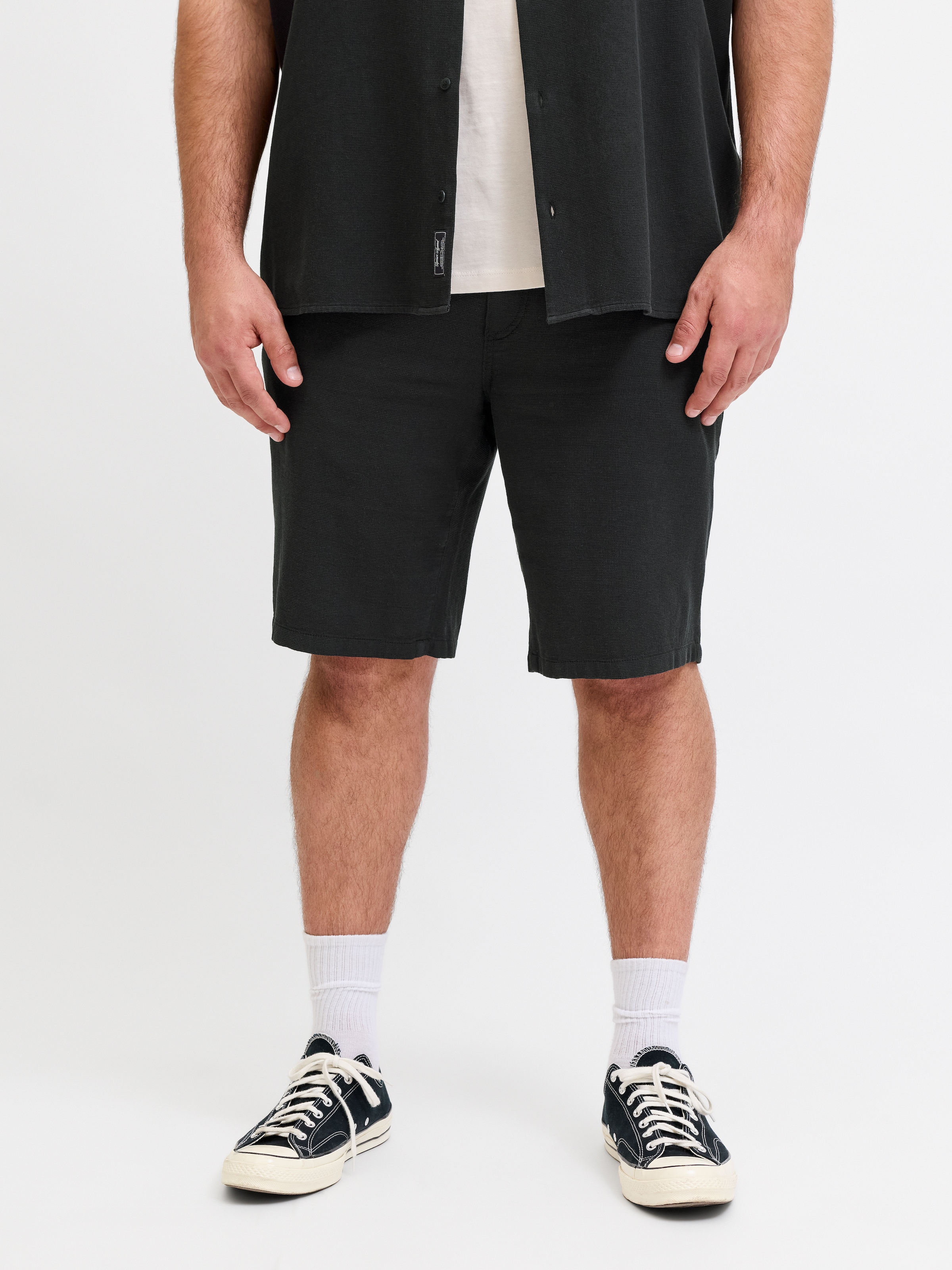 Jack & Jones PlusSize Jogginghose "JPSTJAIDEN WAFFLE RESORT SHORTS PLS" mit elastischem Bund