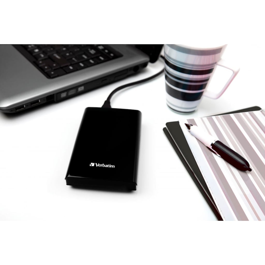 Verbatim externe HDD-Festplatte »Store 'n' Go USB 3.0«, Anschluss USB 3.0-USB 2.0