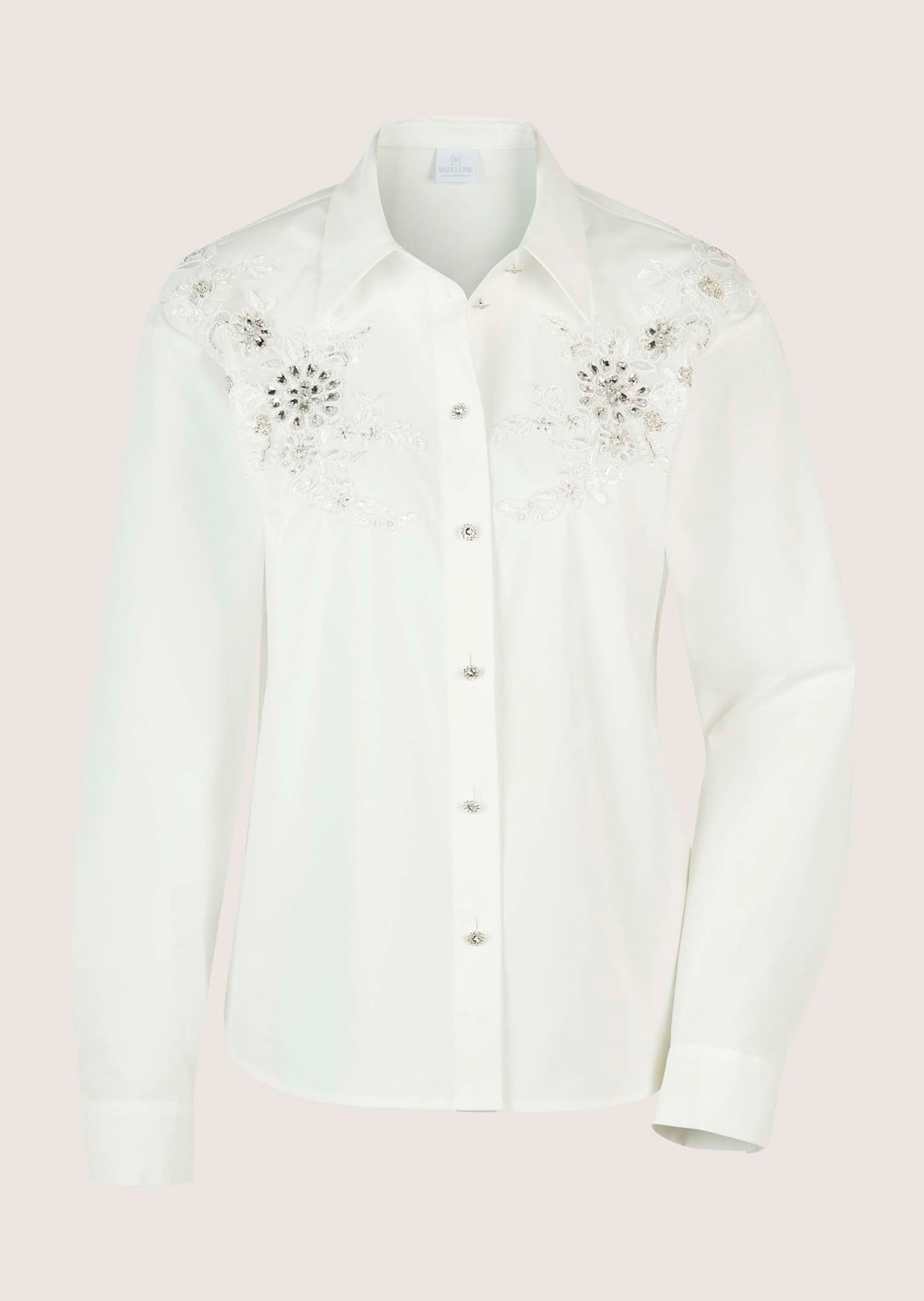 MADELEINE Langarmbluse "Hemdbluse Elegante Bluse mit Zierperlen" günstig online kaufen