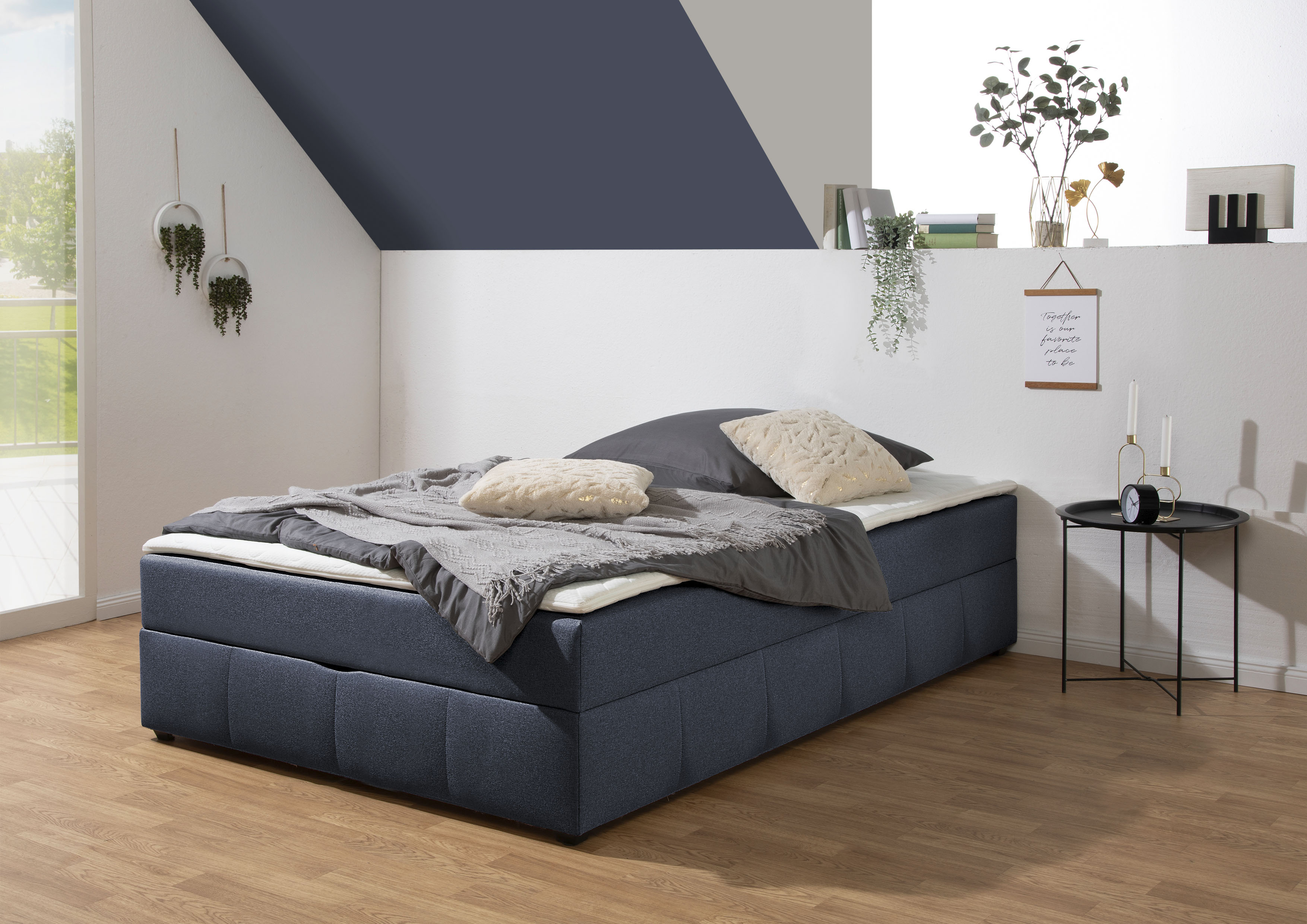 Home affaire Boxbett "Niemes inkl. Bettkasten und Topper, auch in Überlänge erhältlich" Boxbett ohne Kopfteil, inkl. Topper
