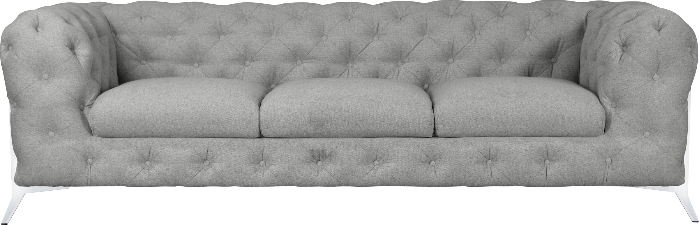 Leonique Chesterfield-Sofa "Amaury", aufwändige Knopfheftung, moderne Chesterfield Optik, Fußfarbe wählbar