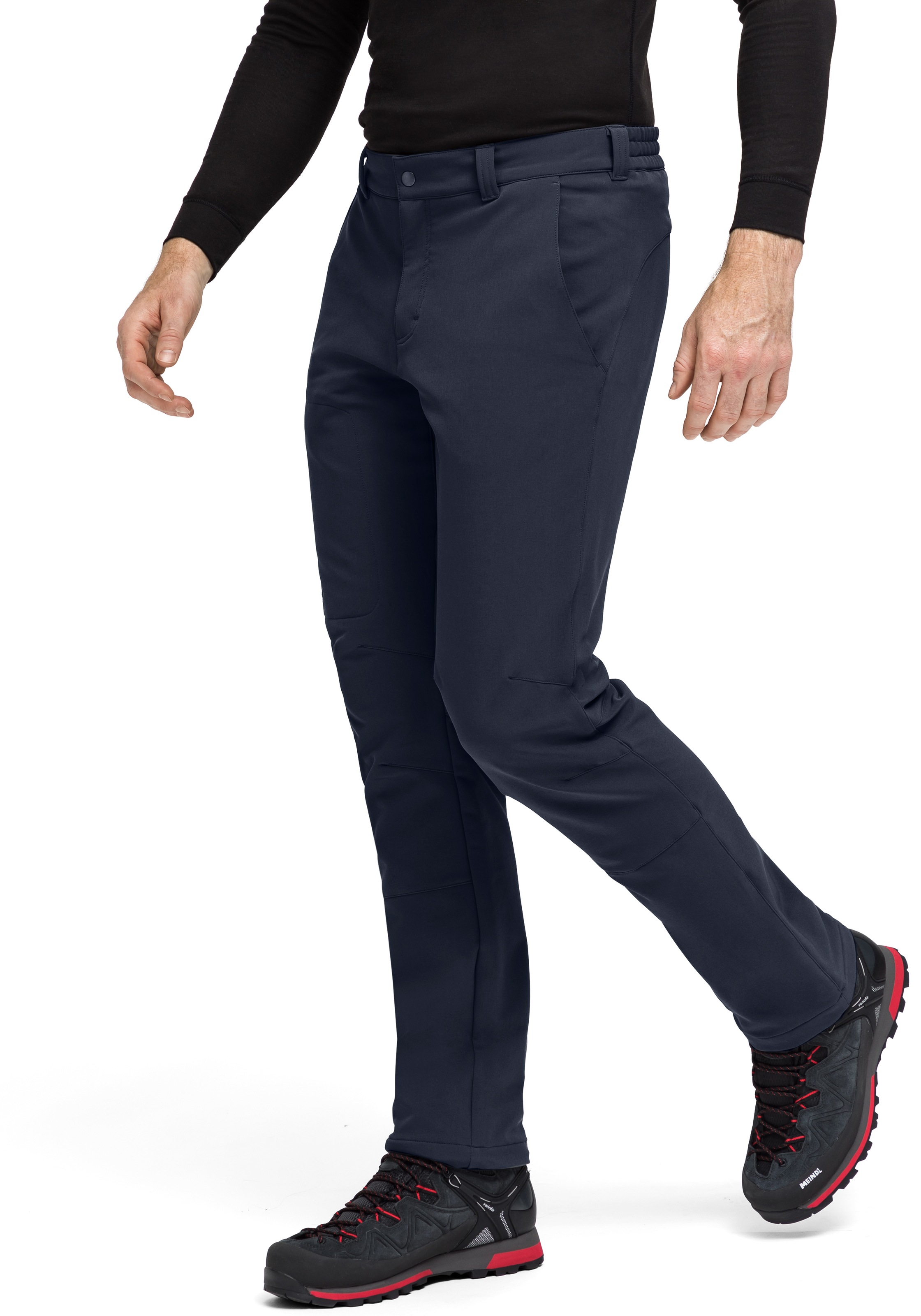 Funktionshose MAIER SPORTS "Herrmann", Herren, Gr. 26, Kurzgrößen, blau (dunkelblau), 91% Polyamid, 9% Elasthan, Hosen Funktionshose, warme Herren Outdoorhose, robuste Wanderhose, Regular Fit 3