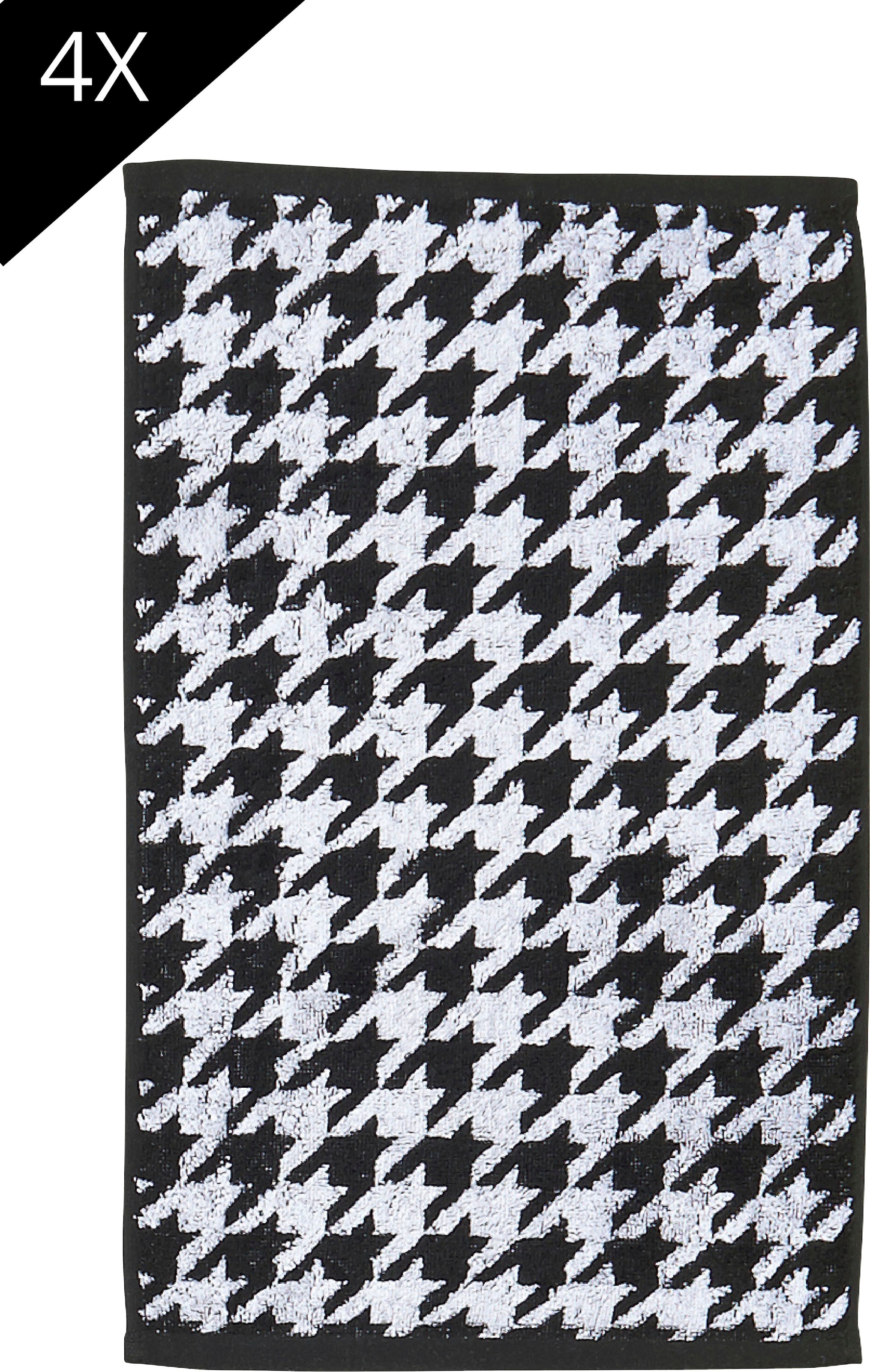 Jacquardgewebe, bestellen | Bird«, »Daily 4 BAUR Shapes Handtuch Muster tlg., Jacquard-Walkfrottier, Set Gästehandtücher, done.® Set, modernes