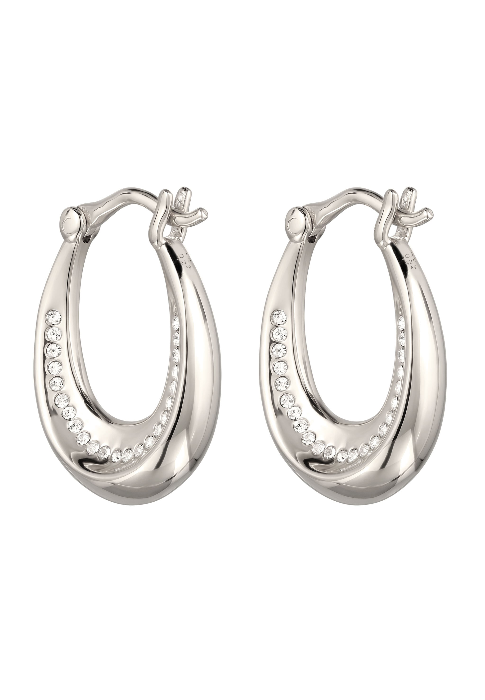 Elli Paar Creolen »Ohrringe Creolen mit Kristallen von Swarovski® 925 Sterling Silber«