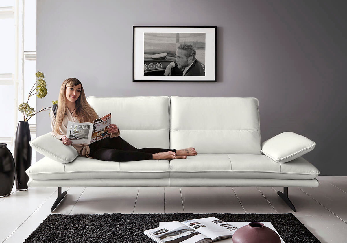 W.SCHILLIG 2,5-Sitzer "broadway, Designsofa mit tollem Sitzkomfort" Sitztiefenverstellung, Kopfteil- & Seitenteilverstellung, Breite 236cm