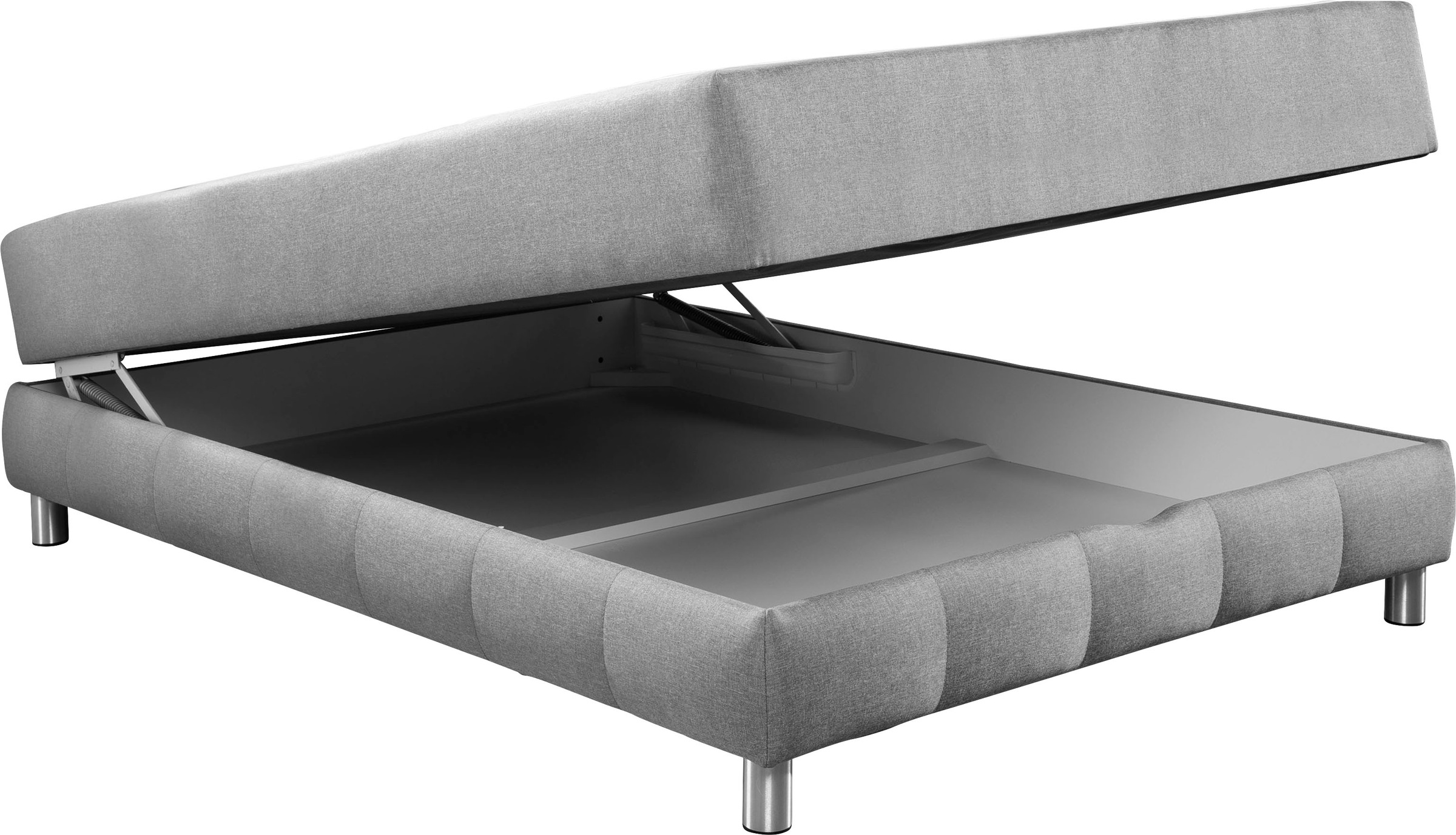 INOSIGN Boxspringbett »Vaasa«, für Dachschrägen geeignet, inkl. Bettkasten und Topper