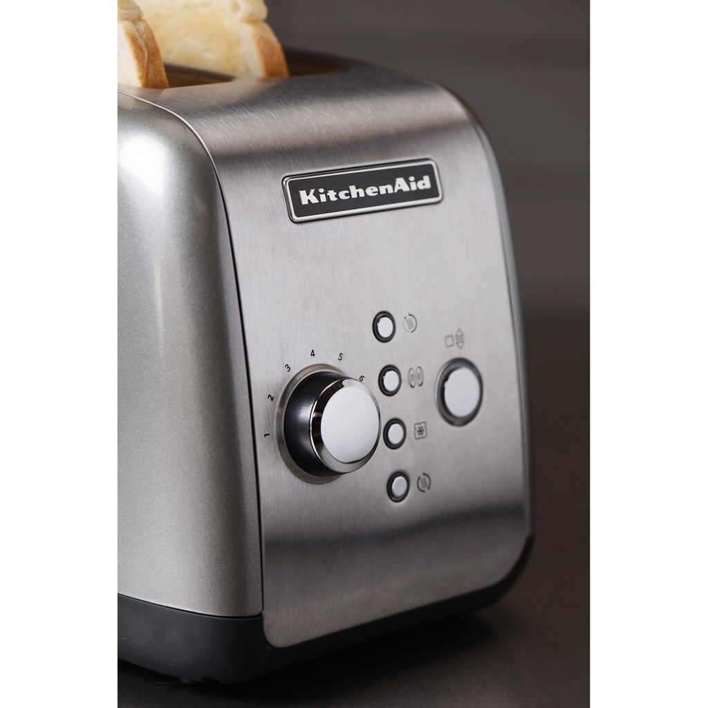 KitchenAid Toaster »5KMT221ECU CONTOUR SILVER«, 2 kurze Schlitze, für 2 Scheiben, 1100 W