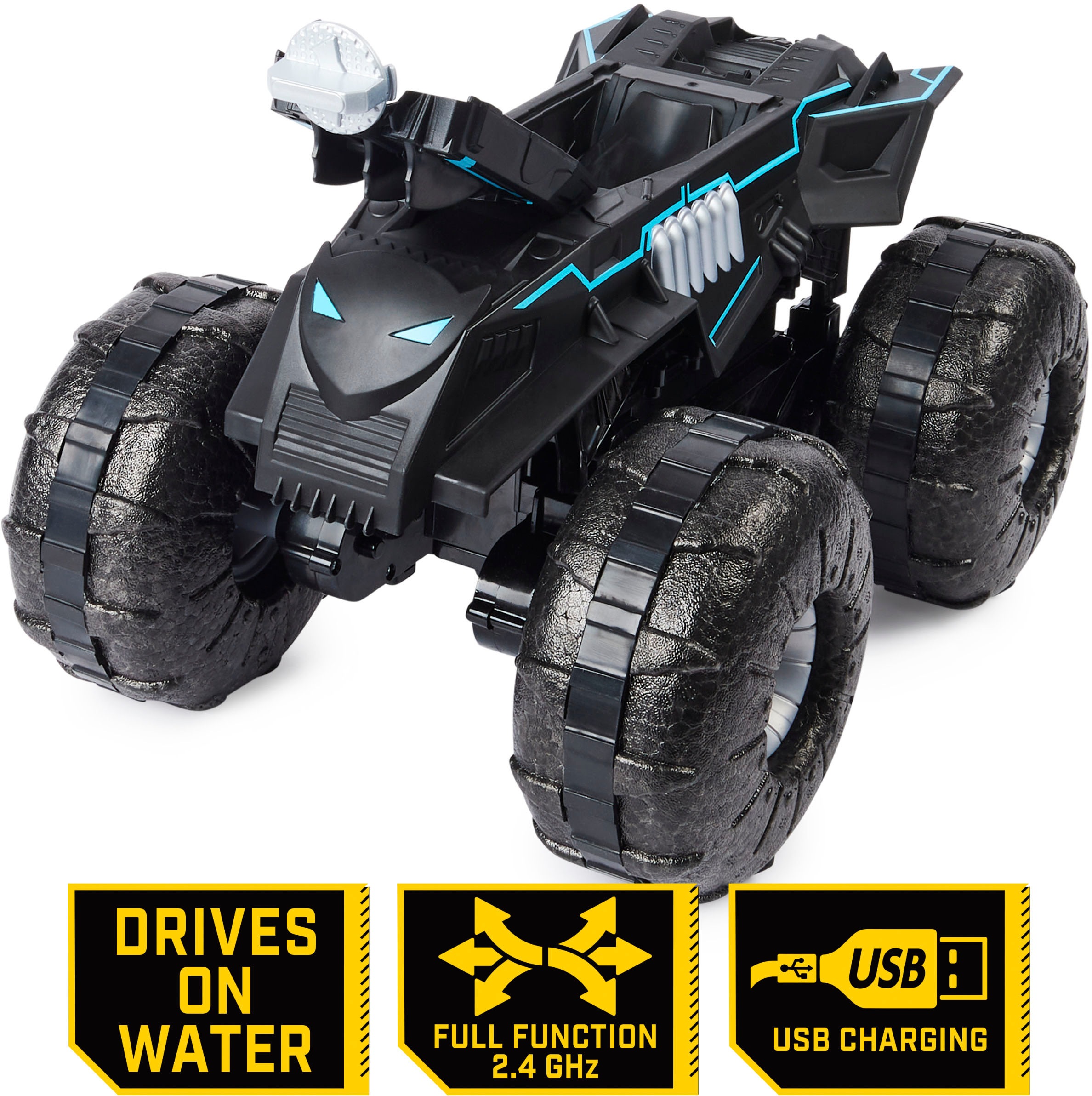 Spin Master RC-Auto »Batman - RC All Terrain Batmobile (kompatibel mit 10 cm Figuren)«, für Land und Wasser