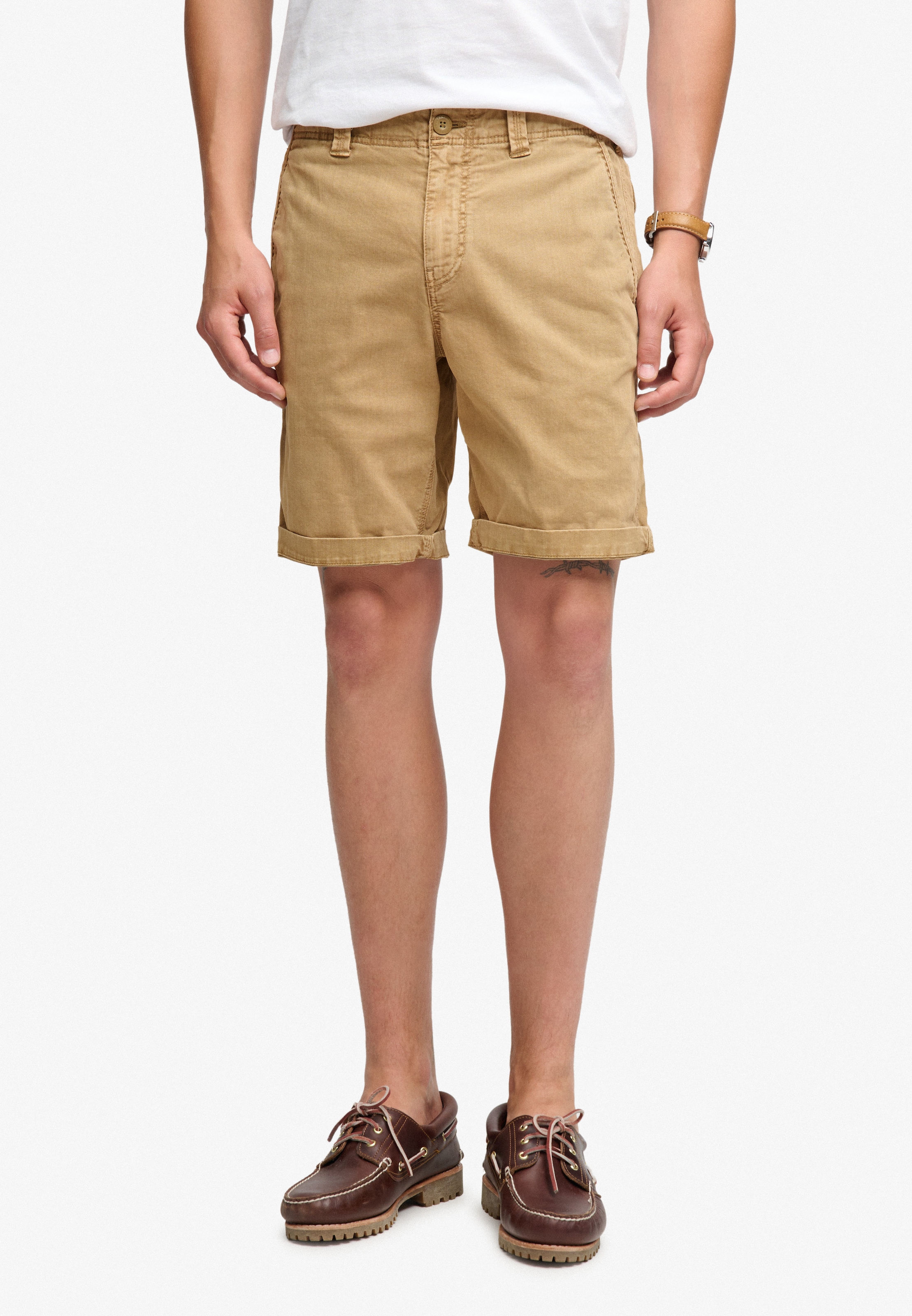 Superdry "UTILITY CHINO SHORT" mit Baumwollmischung, Relaxed Fit, knielang, aus Webmaterial