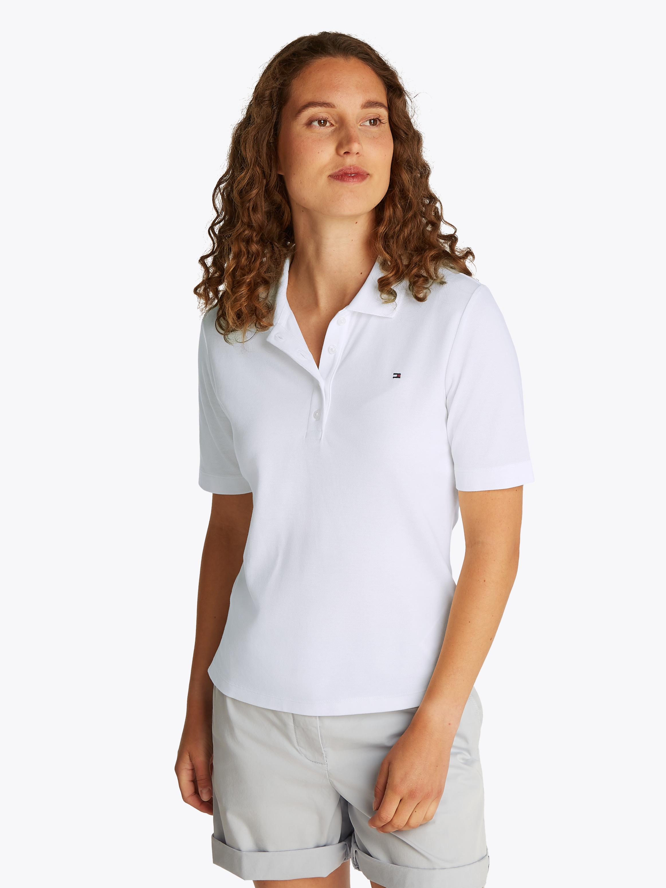 Thumbnail - Tommy Hilfiger Poloshirt "1985 Regular Fit Pique Premium Polo" Logo-Stickerei, mit Seitenschlitzen