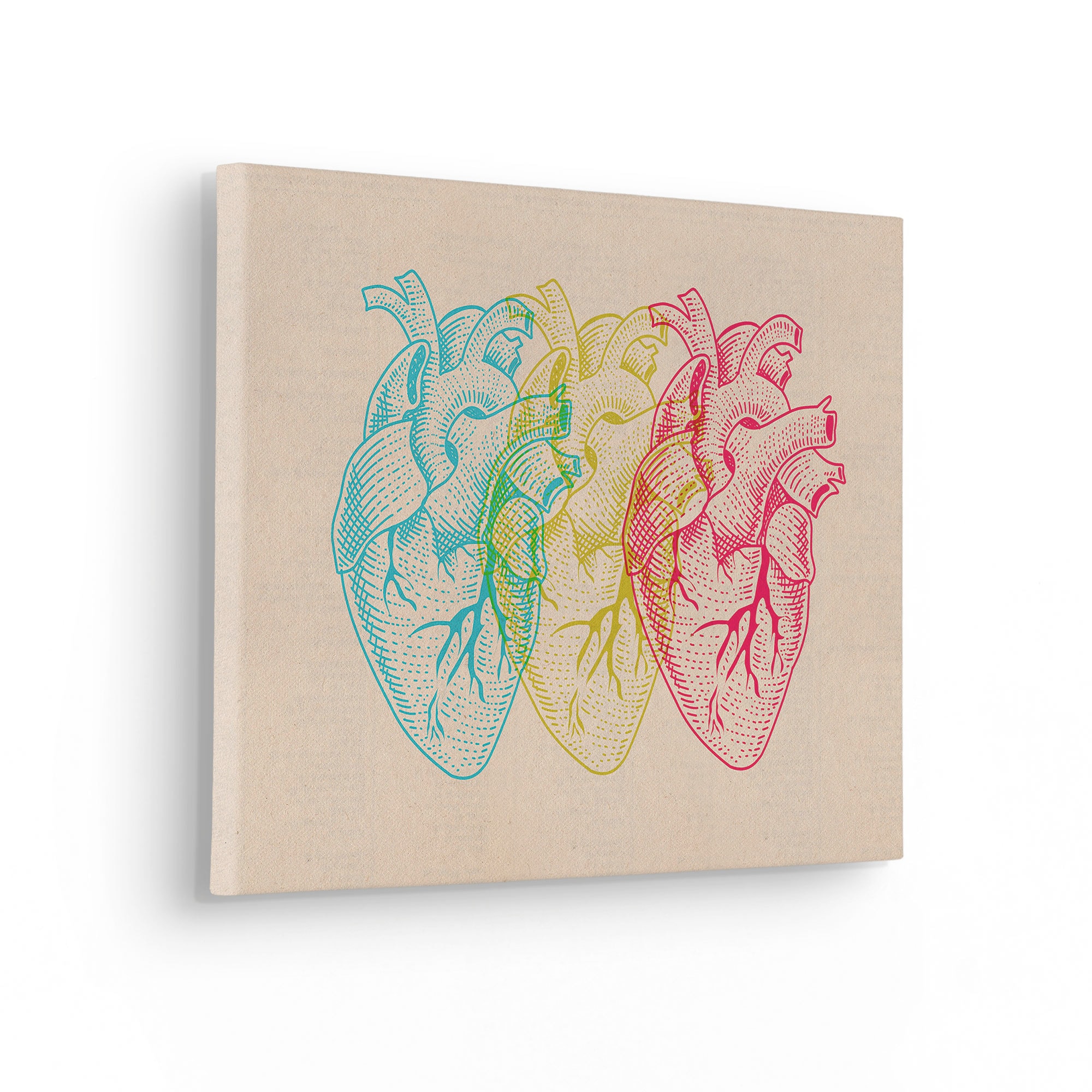Komar Leinwandbild »Heart Variants - Größe 30 x 40 cm«, Natur, (1 St.), Keilrahmenbild mi Echtholzrahmen