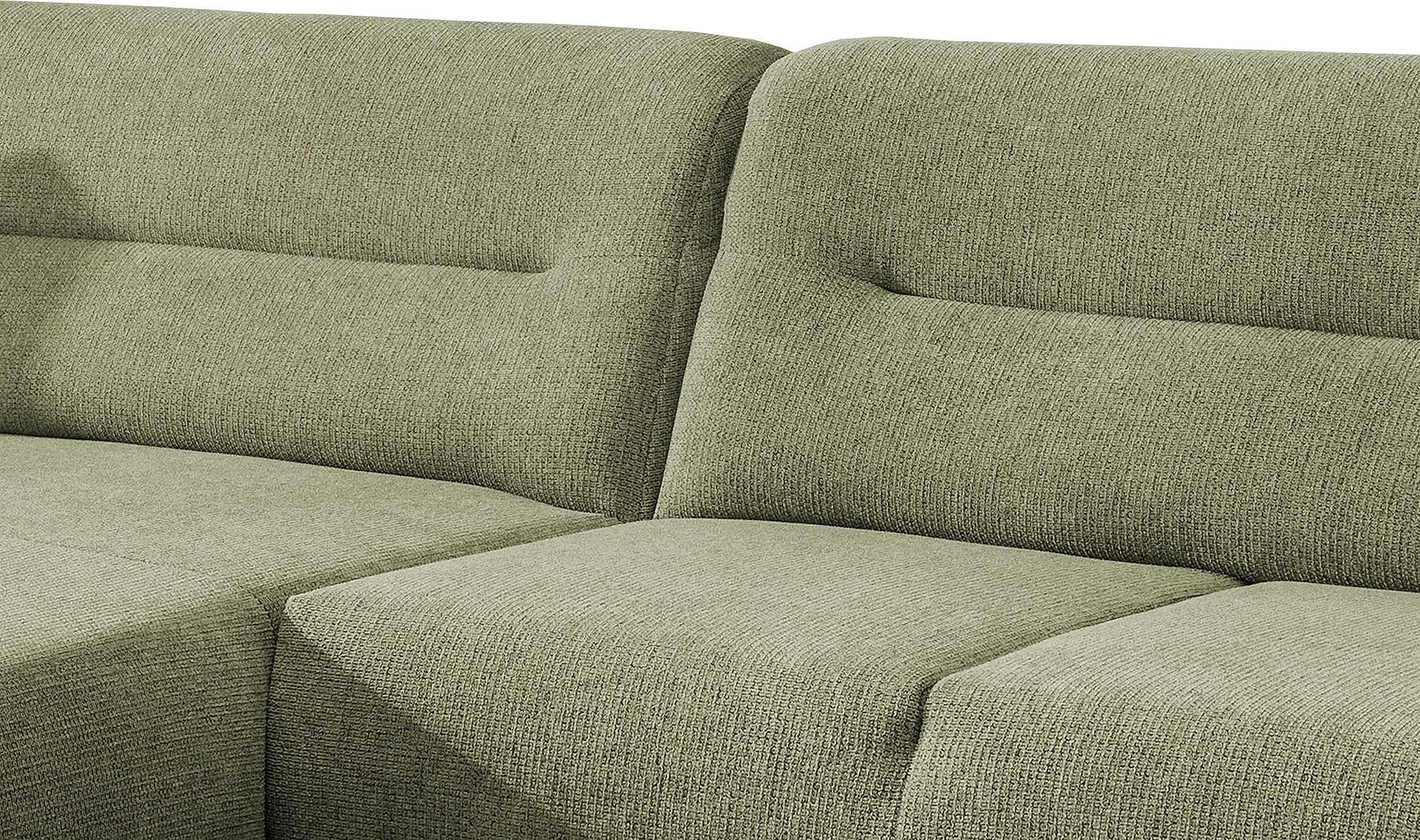 INOSIGN Ecksofa »Drago, elegant und zeitlos, komfortabel, Holzfuß, L-Form«, frei im Raum stellbar, inkl. 2 Zierkissen