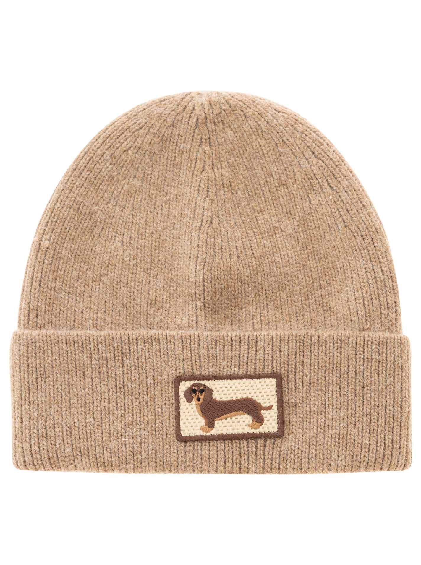 Zwillingsherz Beanie ""Dog Patch"", mit süßem Dackelmotiv und Wollanteil günstig online kaufen