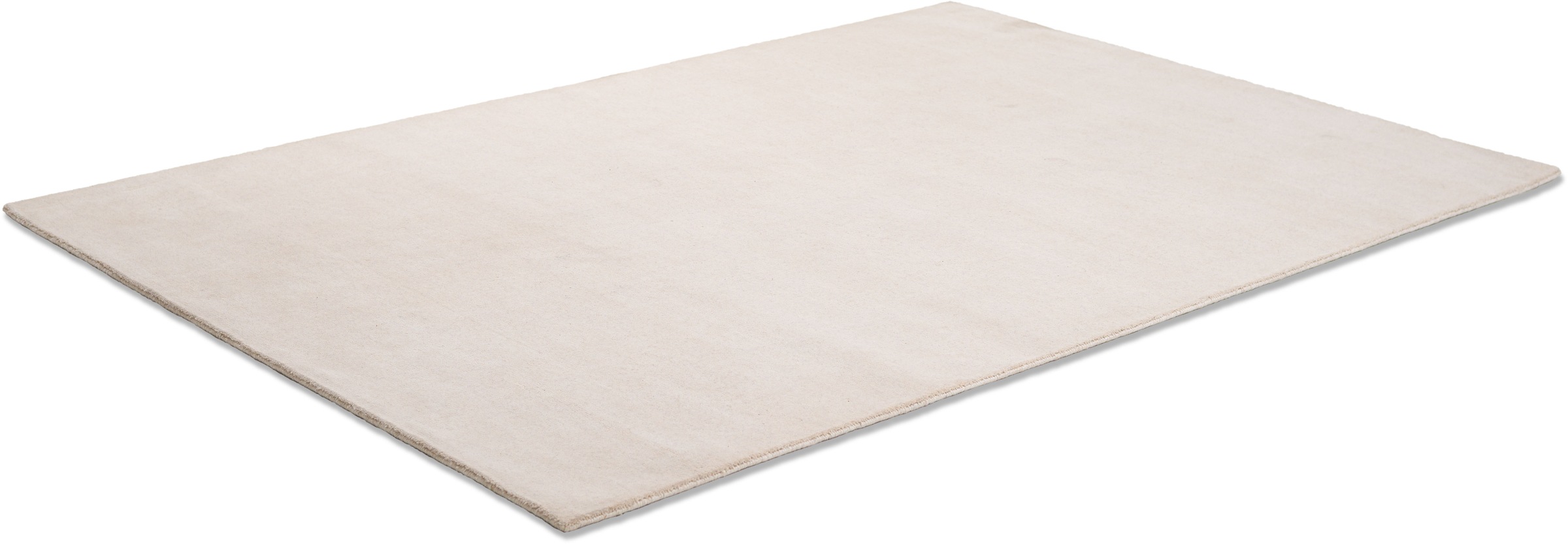 Thumbnail - THEKO Wollteppich "Holi" rechteckig 13 mm Höhe Uni-Farben, leicht meliert, reine Wolle, handgewebt mit Knüpfoptik