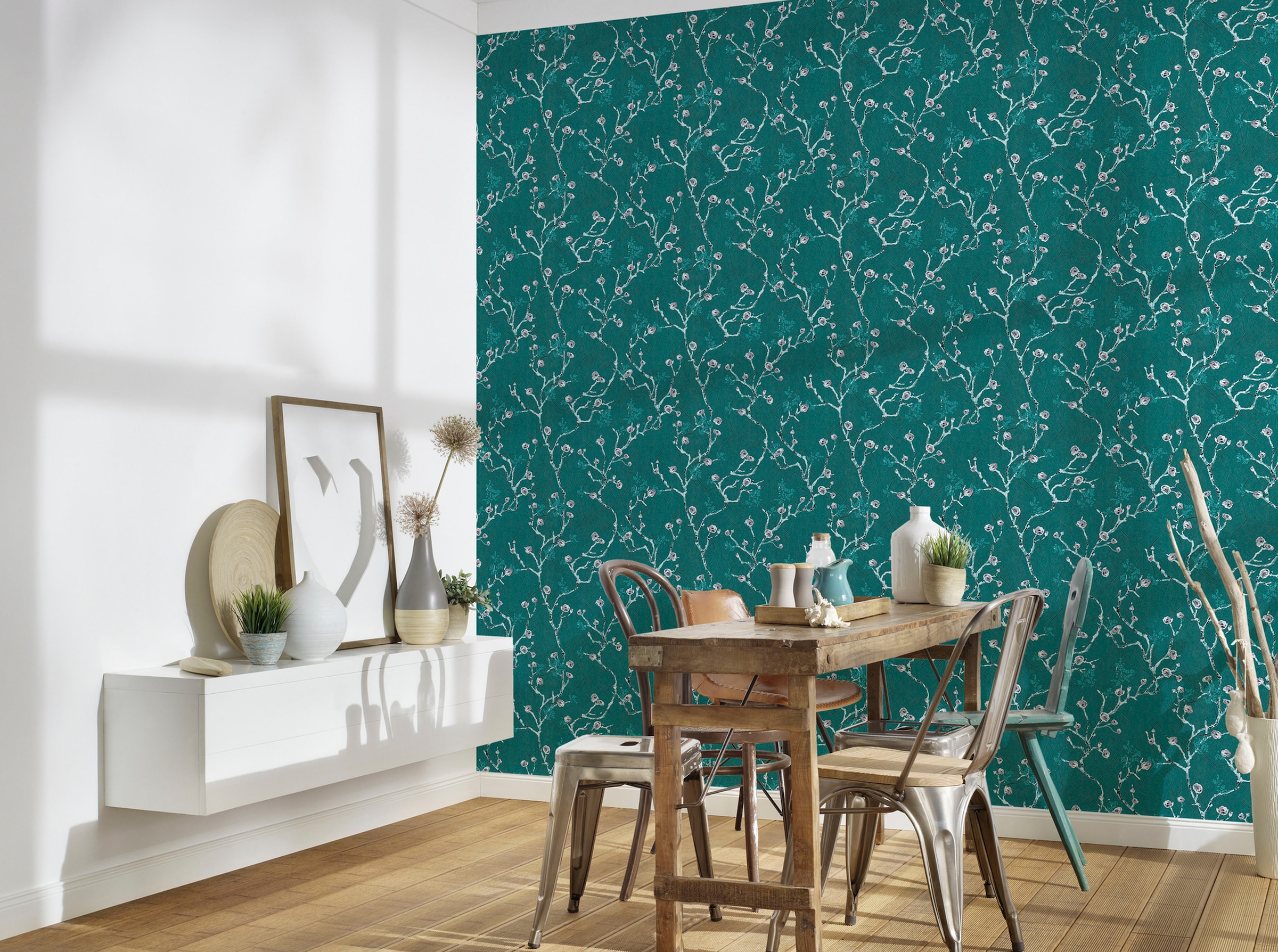 A.S. Création Vliestapete »PintWalls Mandelblüte«, matt-gemustert-neutral, Asiatisch Tapeten Wohnzimmer Schlafzimmer Küche modern Design Optik