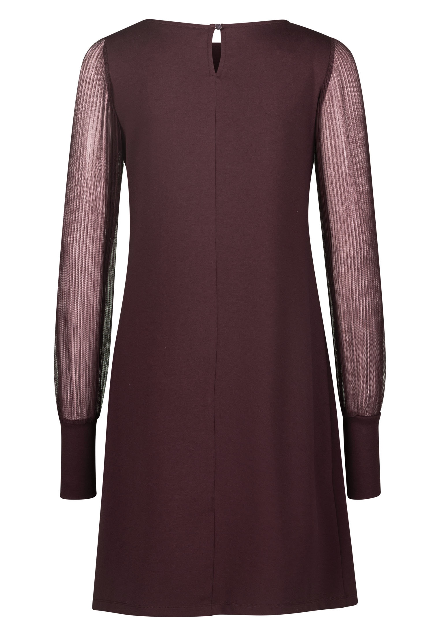 Zero Etuikleid »zero Kleid mit transparenten Ärmeln«, drapiert /gerafft
