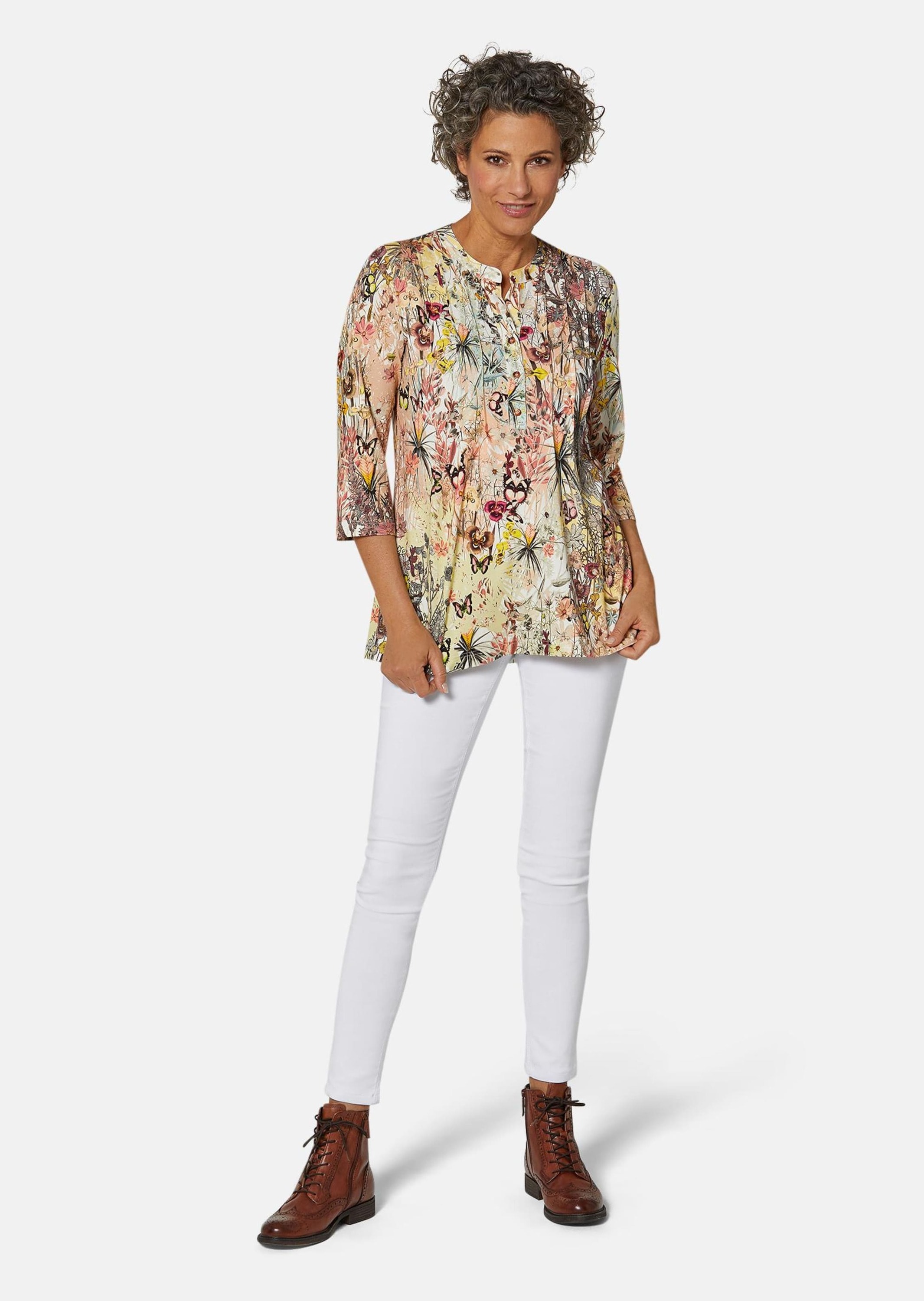 GOLDNER Print-Shirt »Figurschmeichelndes Drucktunika-Shirt«
