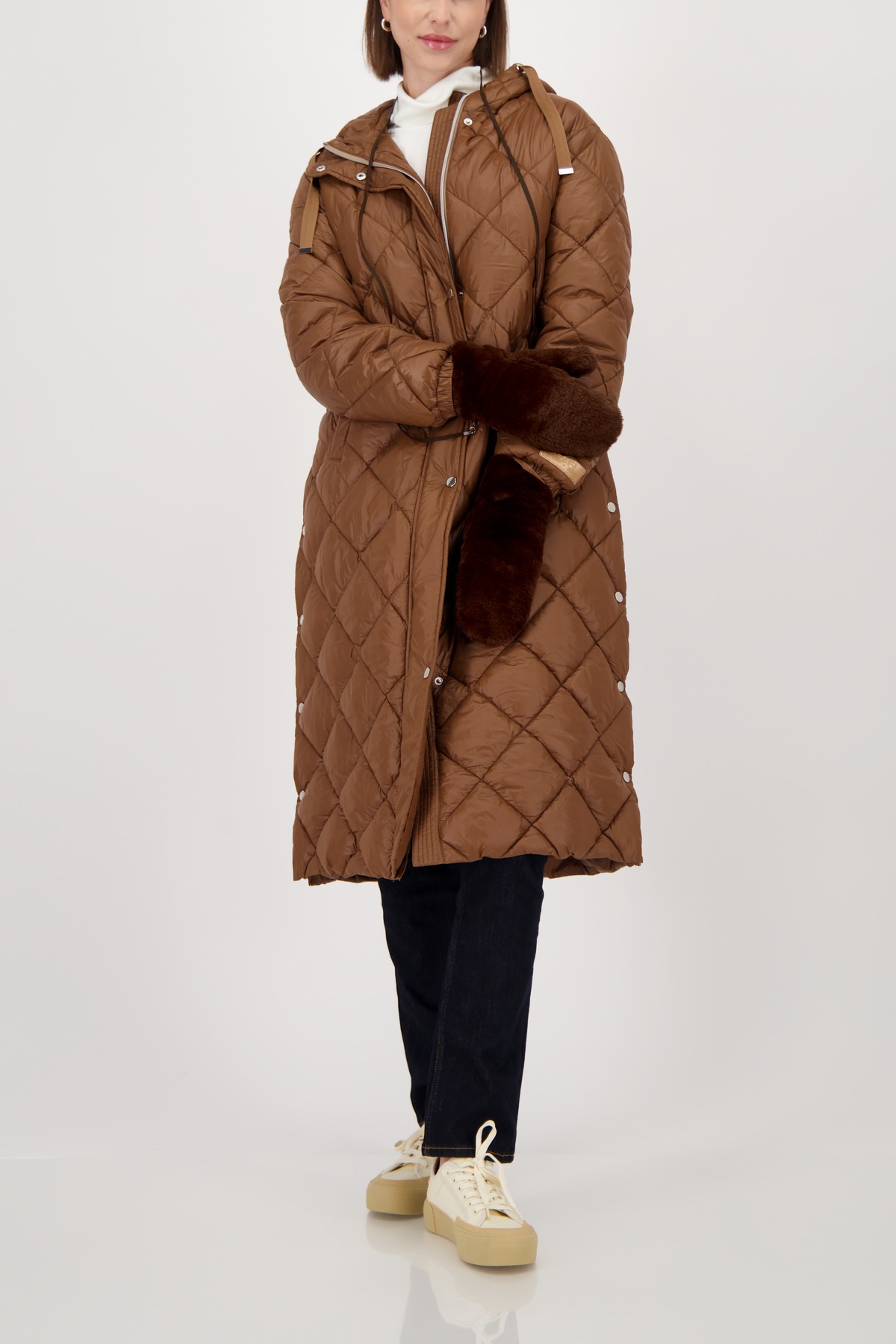 Monari Fäustlinge Regular fit mit Fellimitat günstig online kaufen