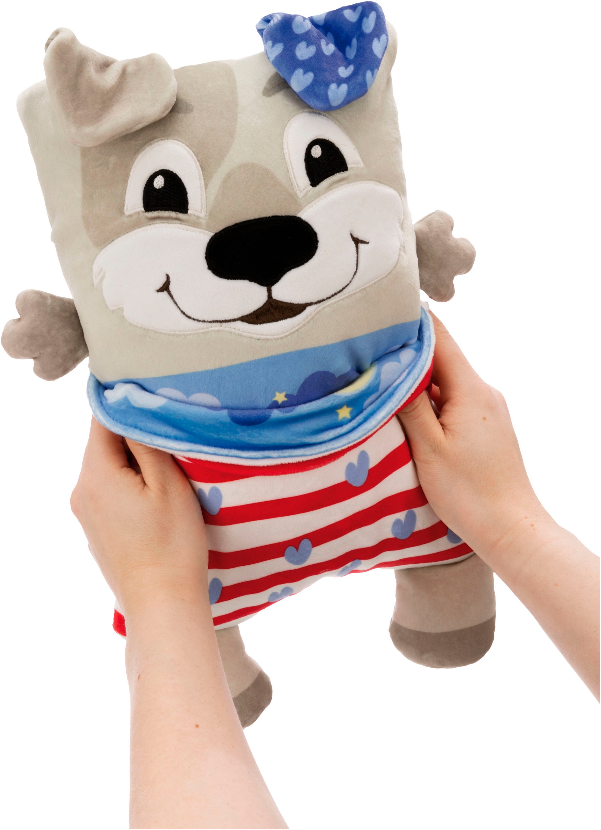 Nici Kuscheltier »Cosidoos, Hund mit Wendefunktion 30x20 cm«, enthält recyceltes Material (Global Recycled Standard)