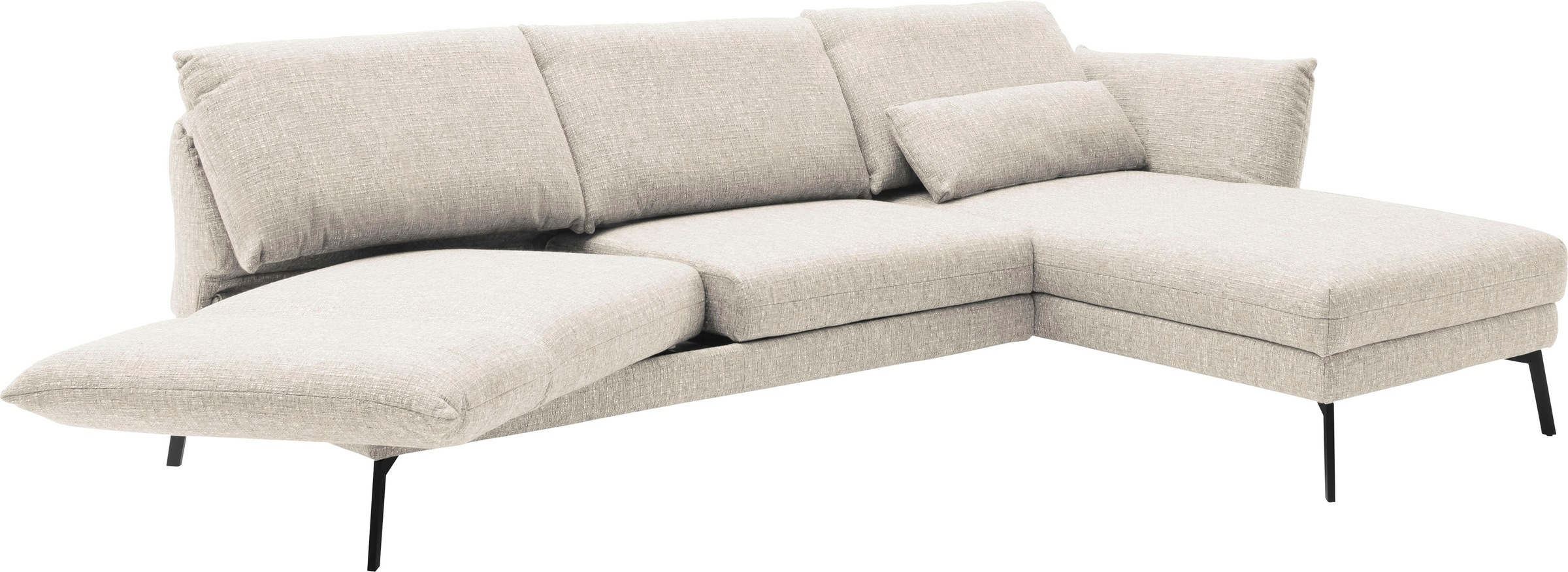 SCHÖNER WOHNEN-Kollektion Ecksofa »Spin L-Form«, Drehsitz-Funktion, USB-Anschluss, Armlehnfunktion, Rückenverstellung