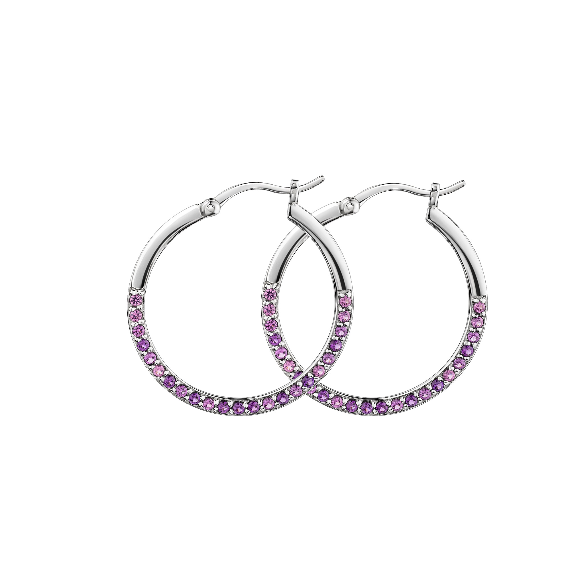 Firetti Paar Creolen »Schmuck Geschenk Silber 925 Ohrschmuck Ohrringe« mit Kristallstein (synth.)