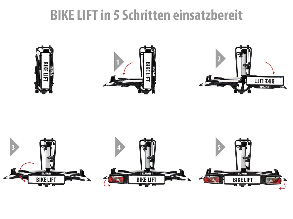 EUFAB Kupplungsfahrradträger »Bike Lift«, rollbar, inkl. Schutzhülle auf  Raten | BAUR | Autoreifen